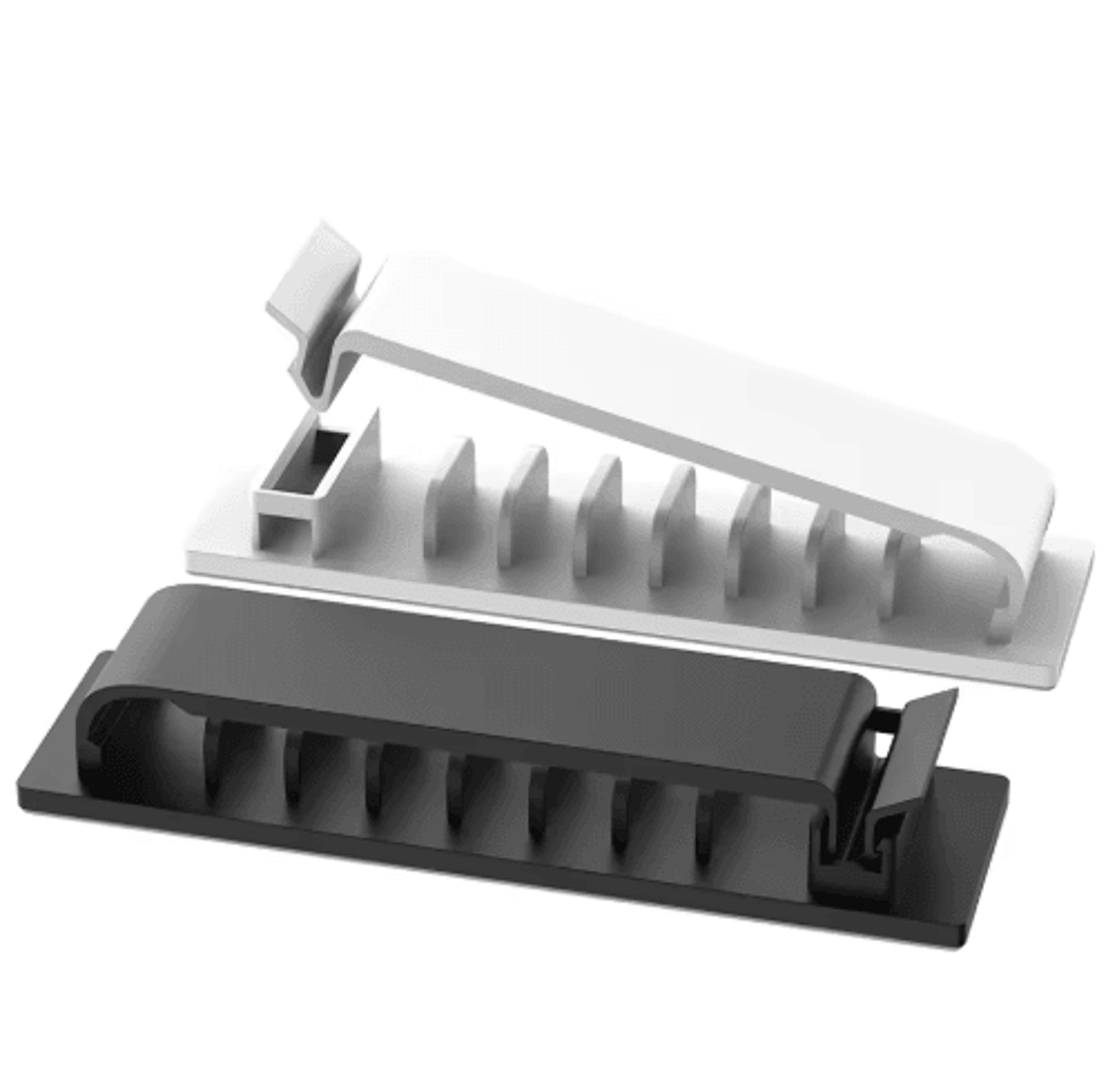 SelfAdhesive MultiSlot Cable Organizer Clips For Desk  UnderDesk Use 16