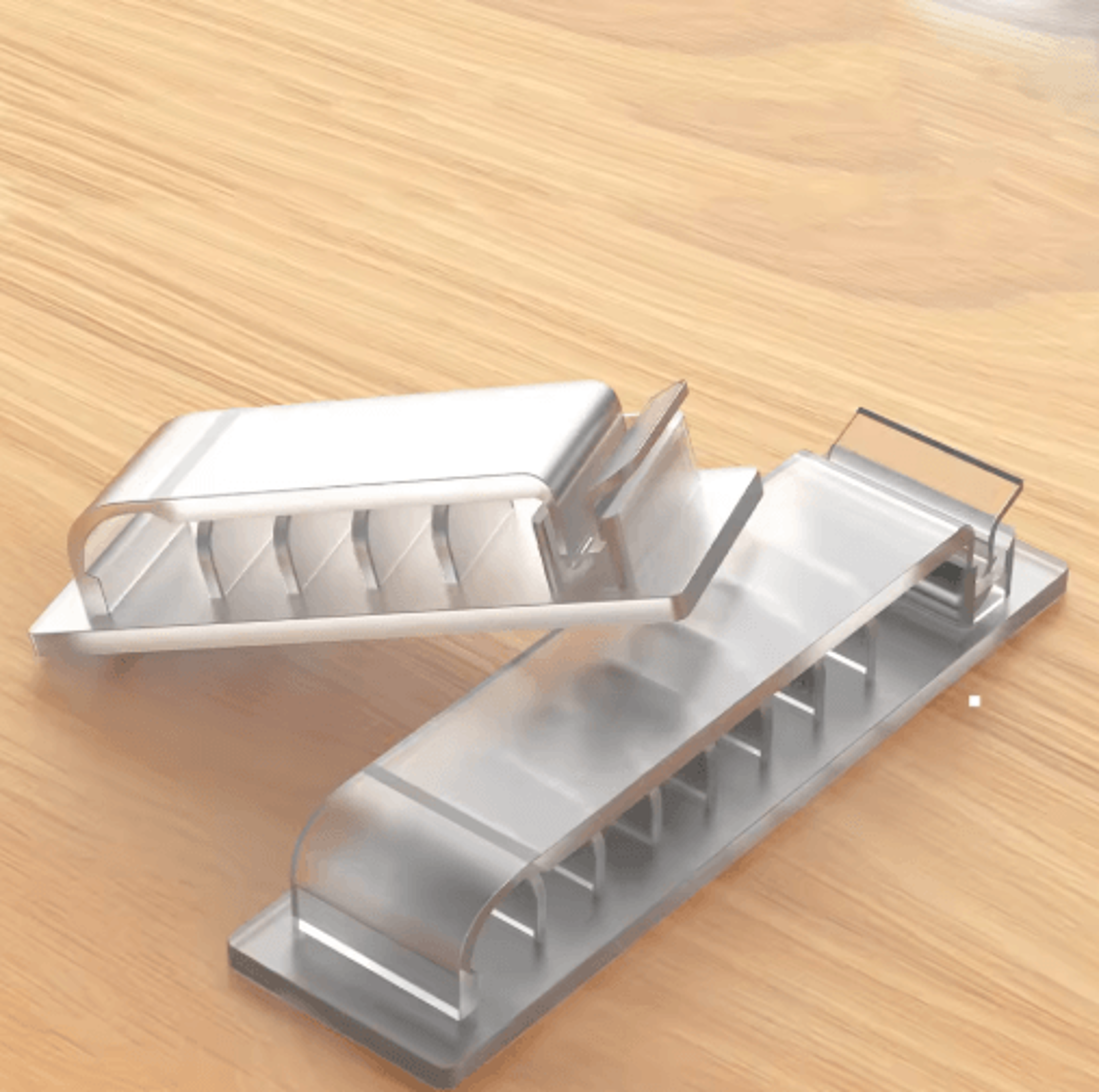SelfAdhesive MultiSlot Cable Organizer Clips For Desk  UnderDesk Use 17