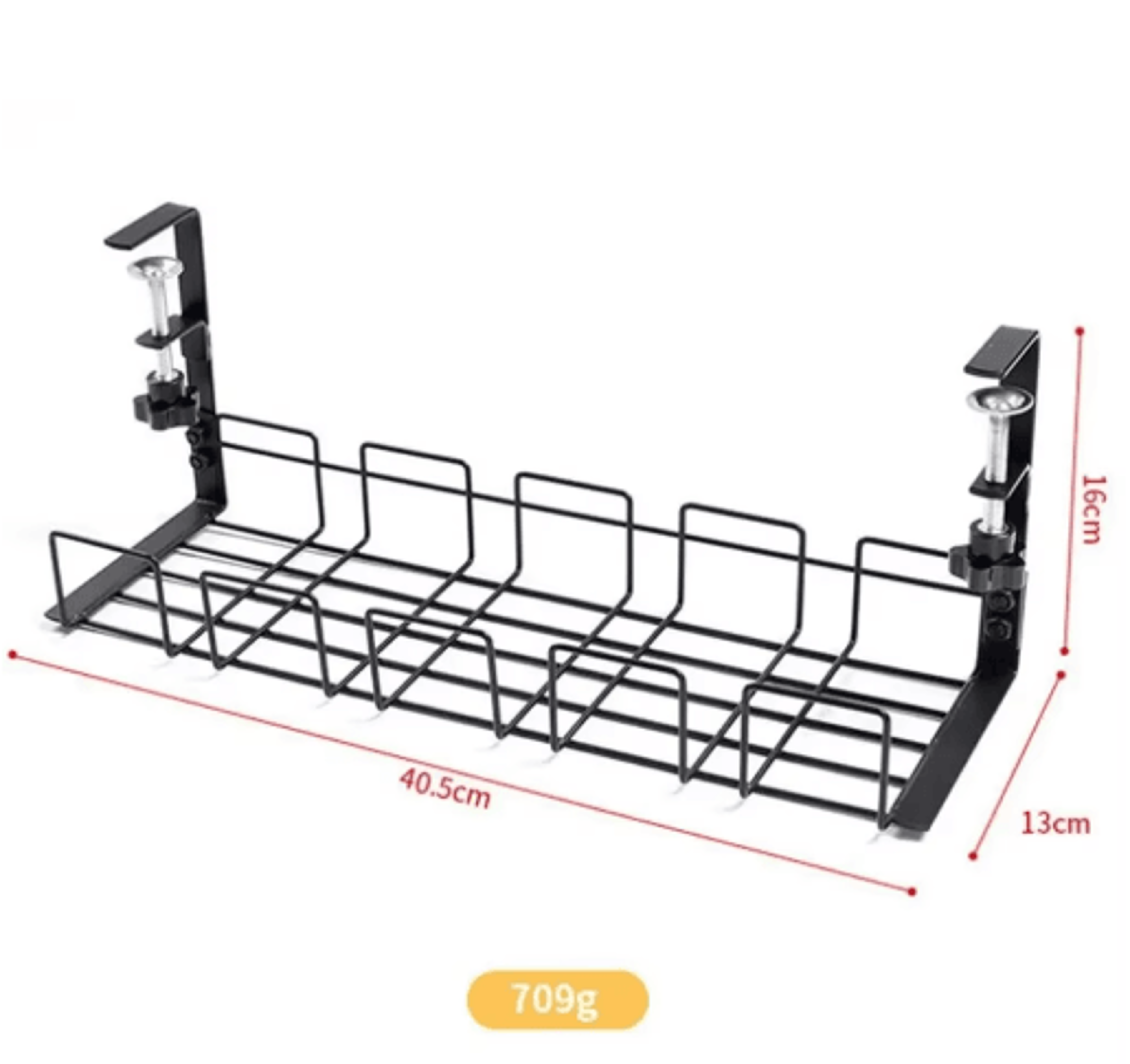 Metal Under Table Storage Rack  Cable Management Tray For Home And Office 3