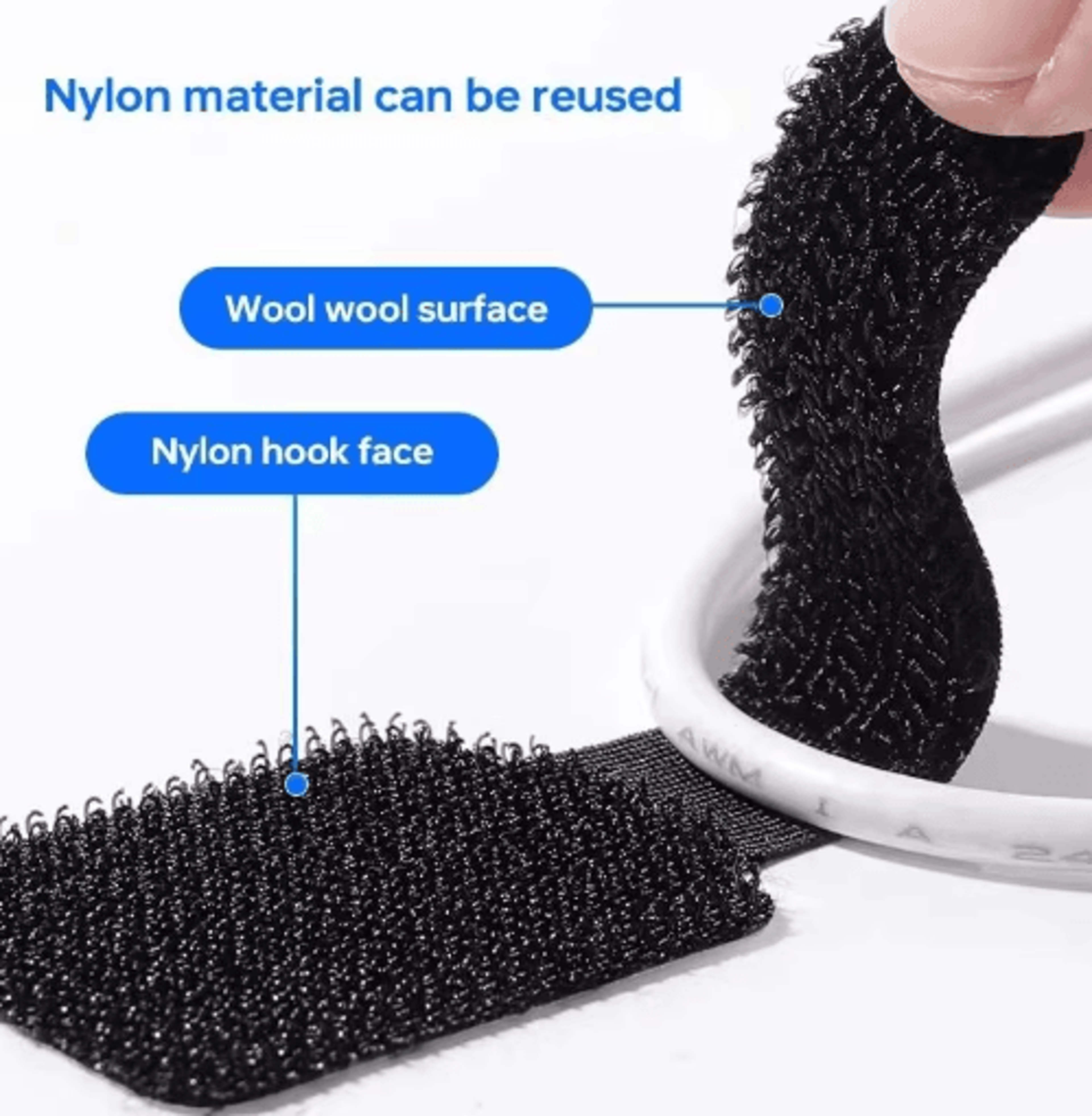 Reusable SelfAdhesive Cable Ties And Adjustable Cord Organizer Straps 12