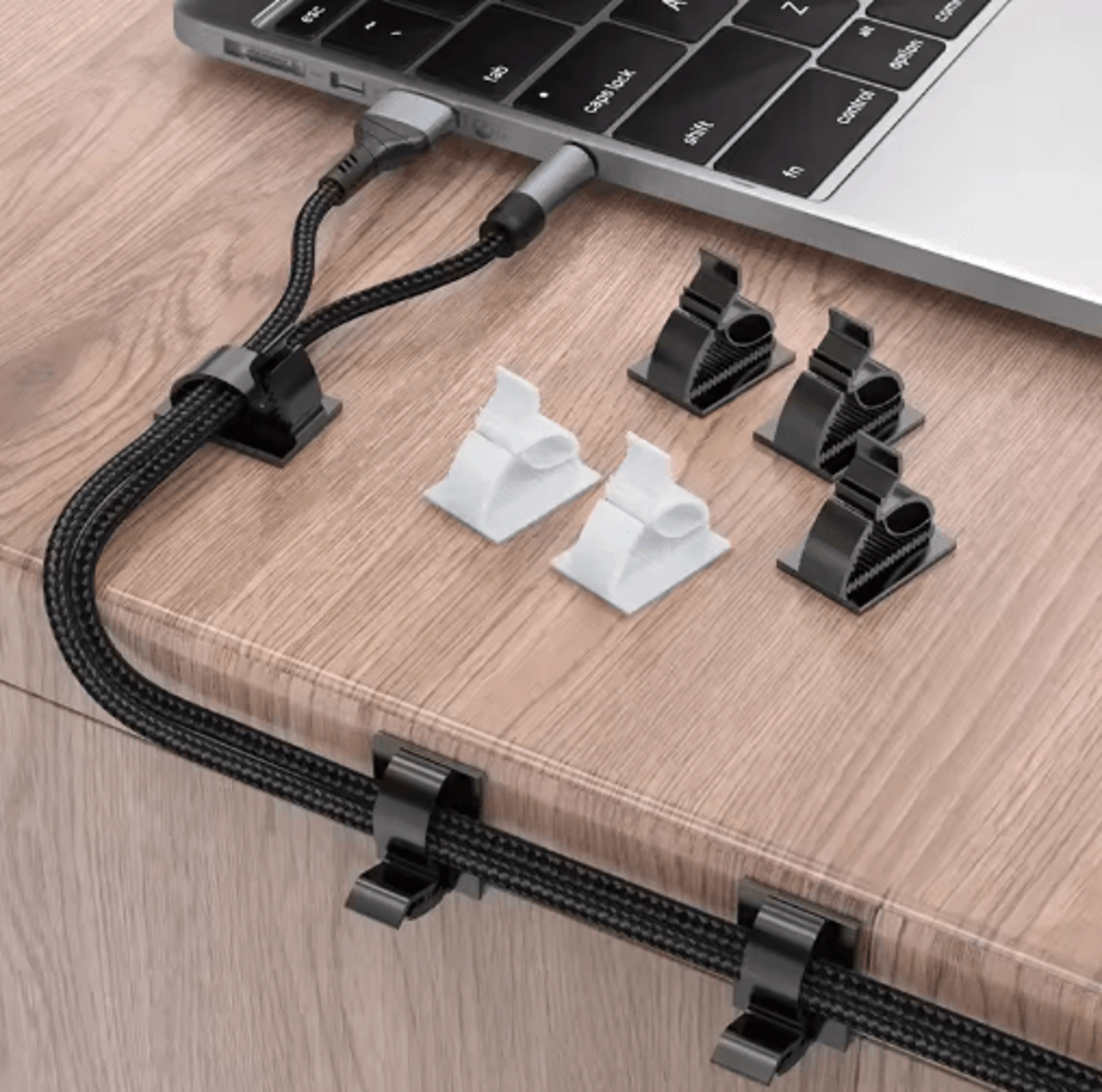 Universal Adjustable SelfAdhesive Cable Clips For Desk Home Office  Car 12