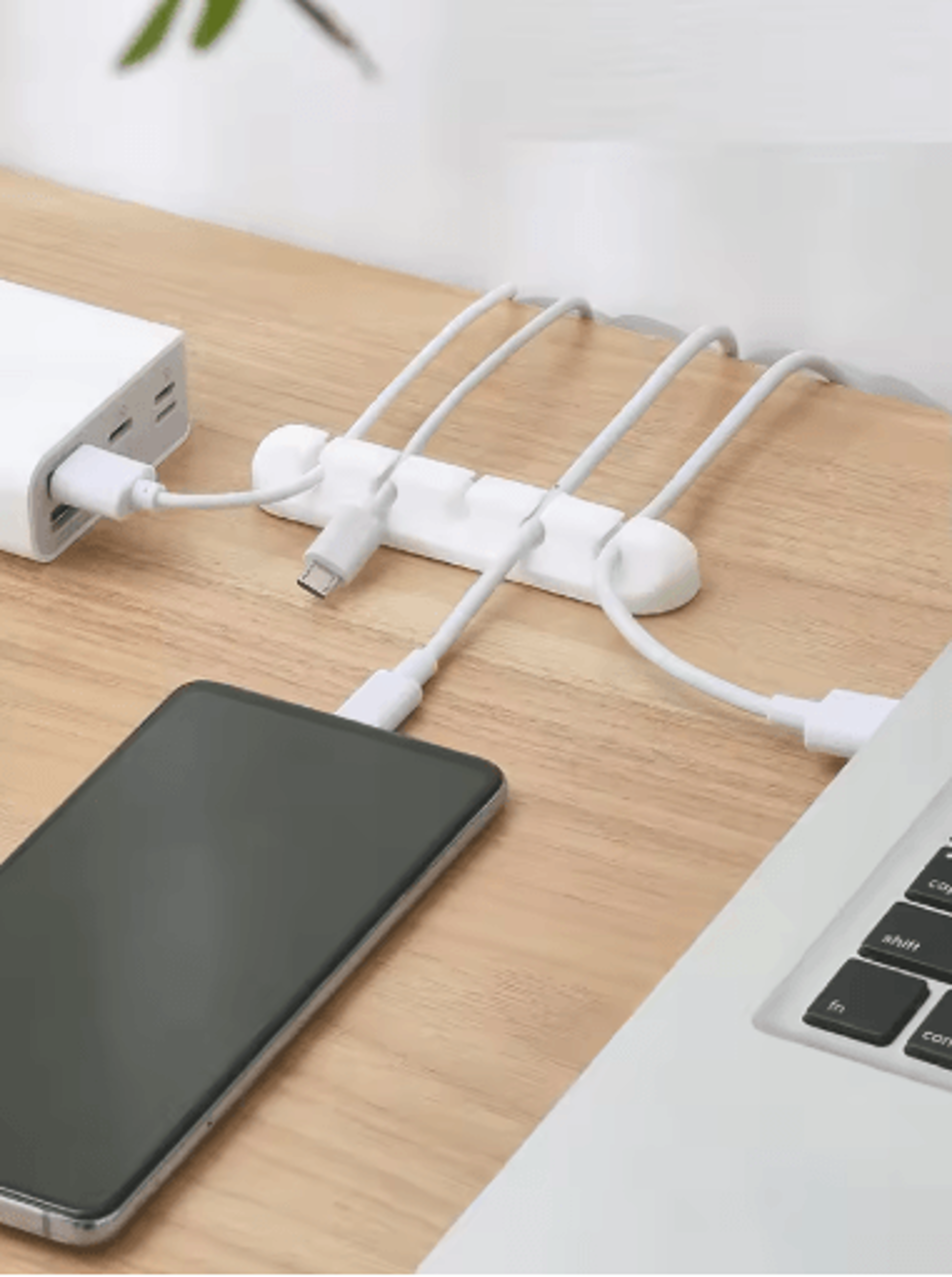 Silicone Self Adhesive Cable Holder Clips And USB Cable Winder For Desk Setup 8