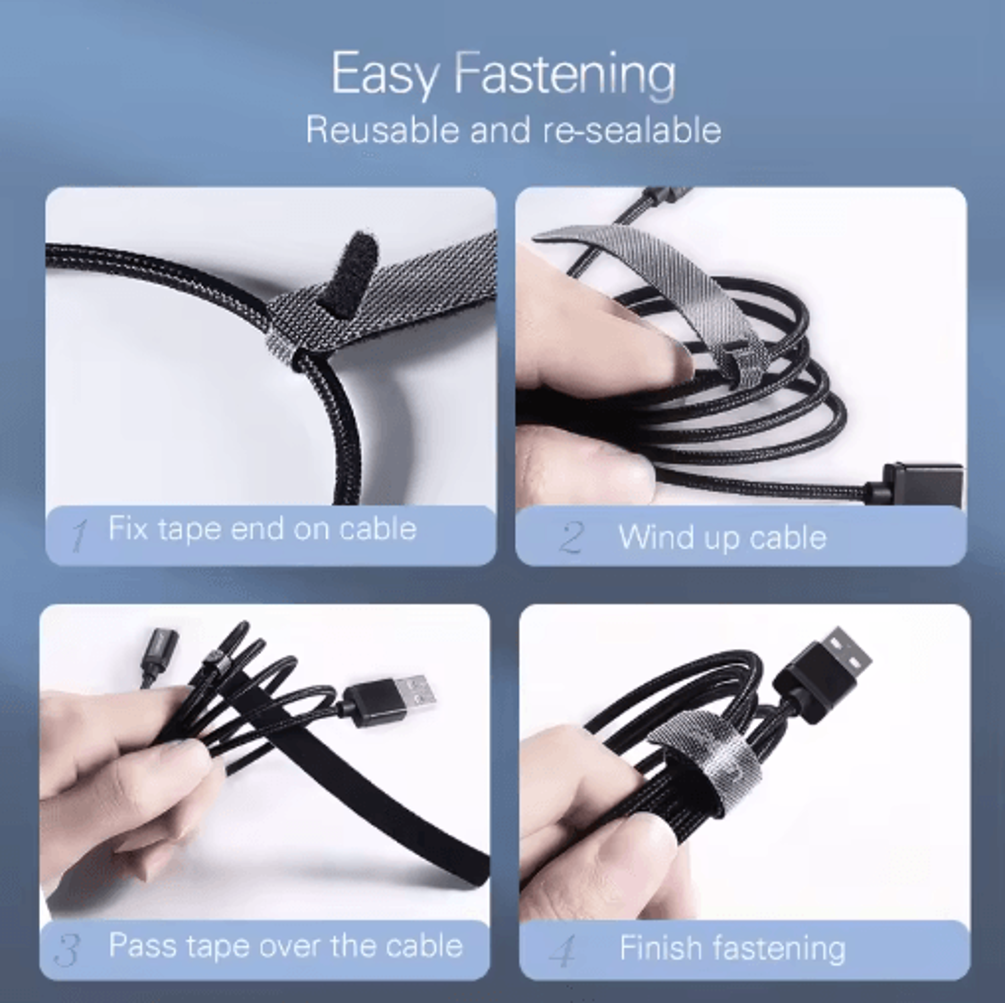 UGREEN Cable Organizer Cord Protection Wire Winder 3