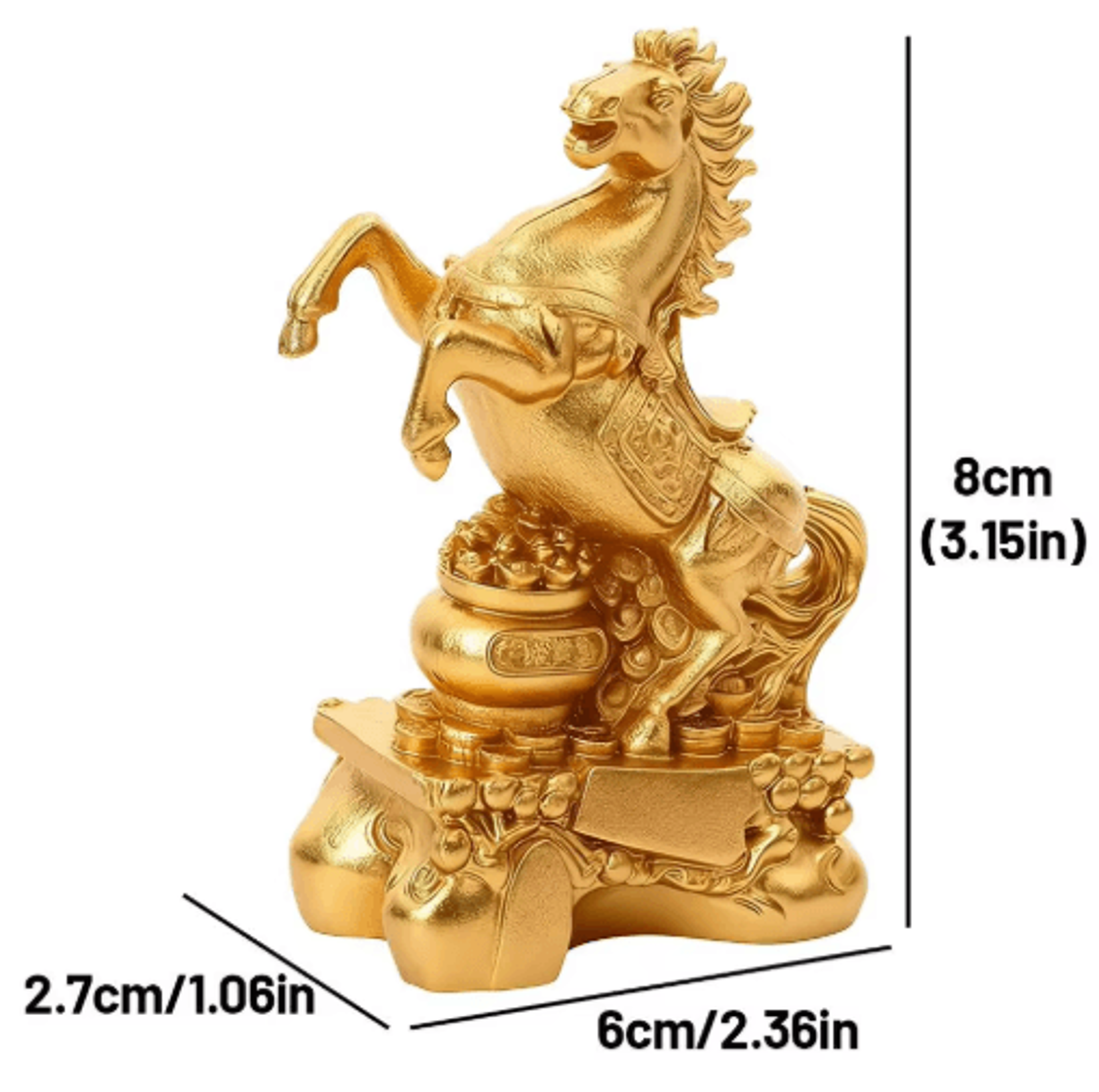 2026 Year Of The Horse Feng Shui PVC Statue 3