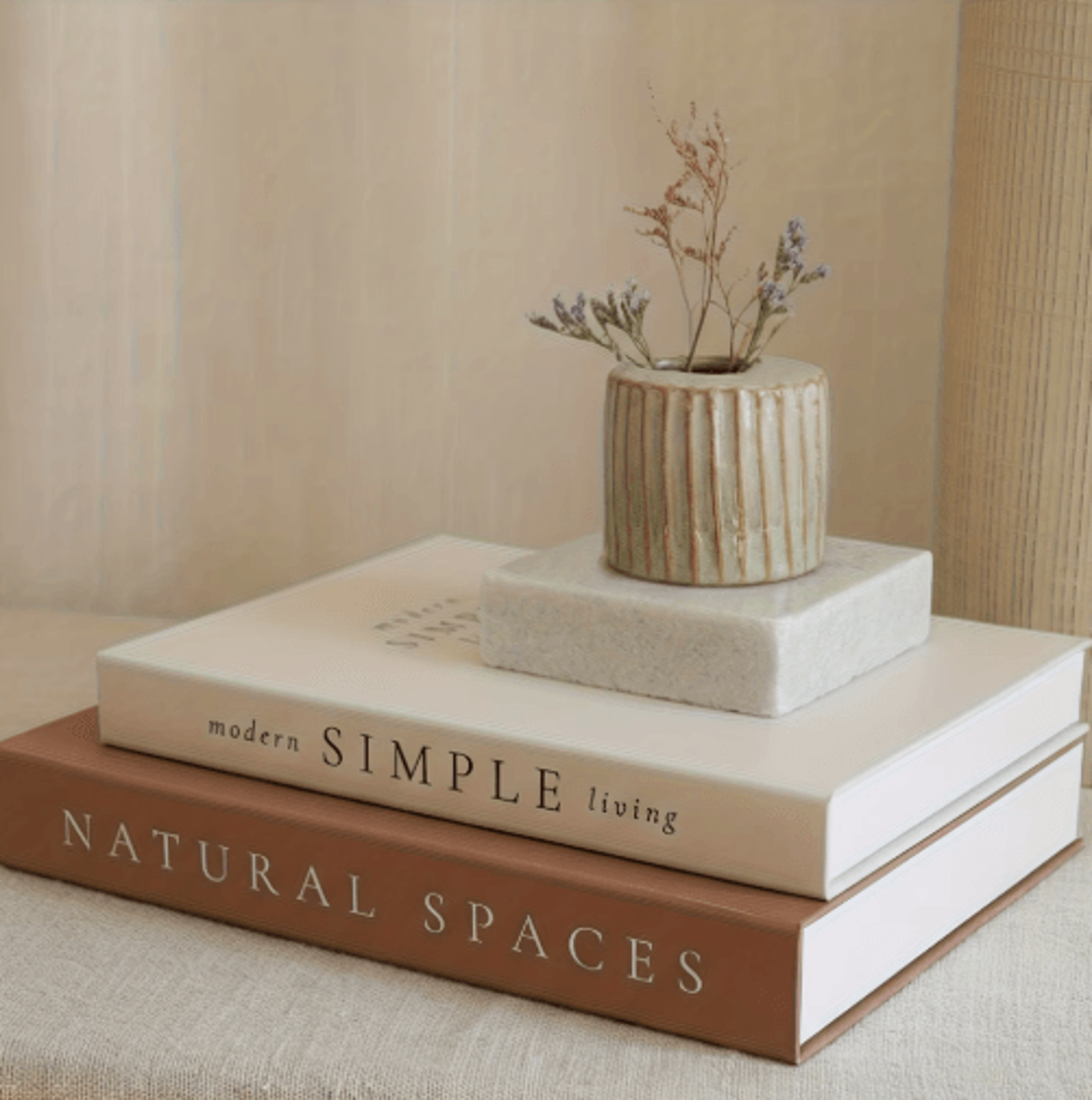 2Piece Bohemian Faux Book Decorative Stack Set 0