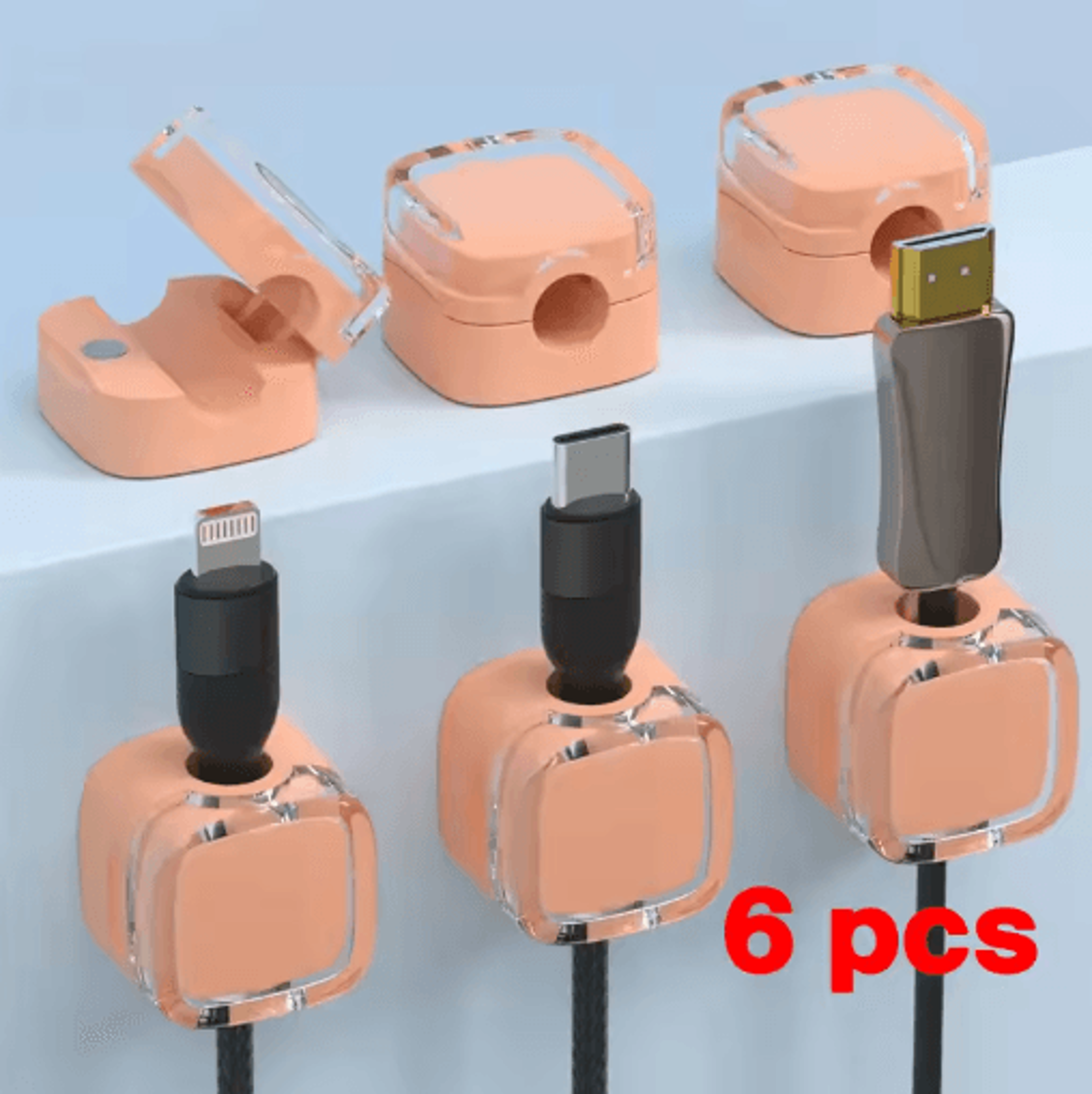 Magnetic Adjustable Cable Clips For UnderDesk Cable Management 2