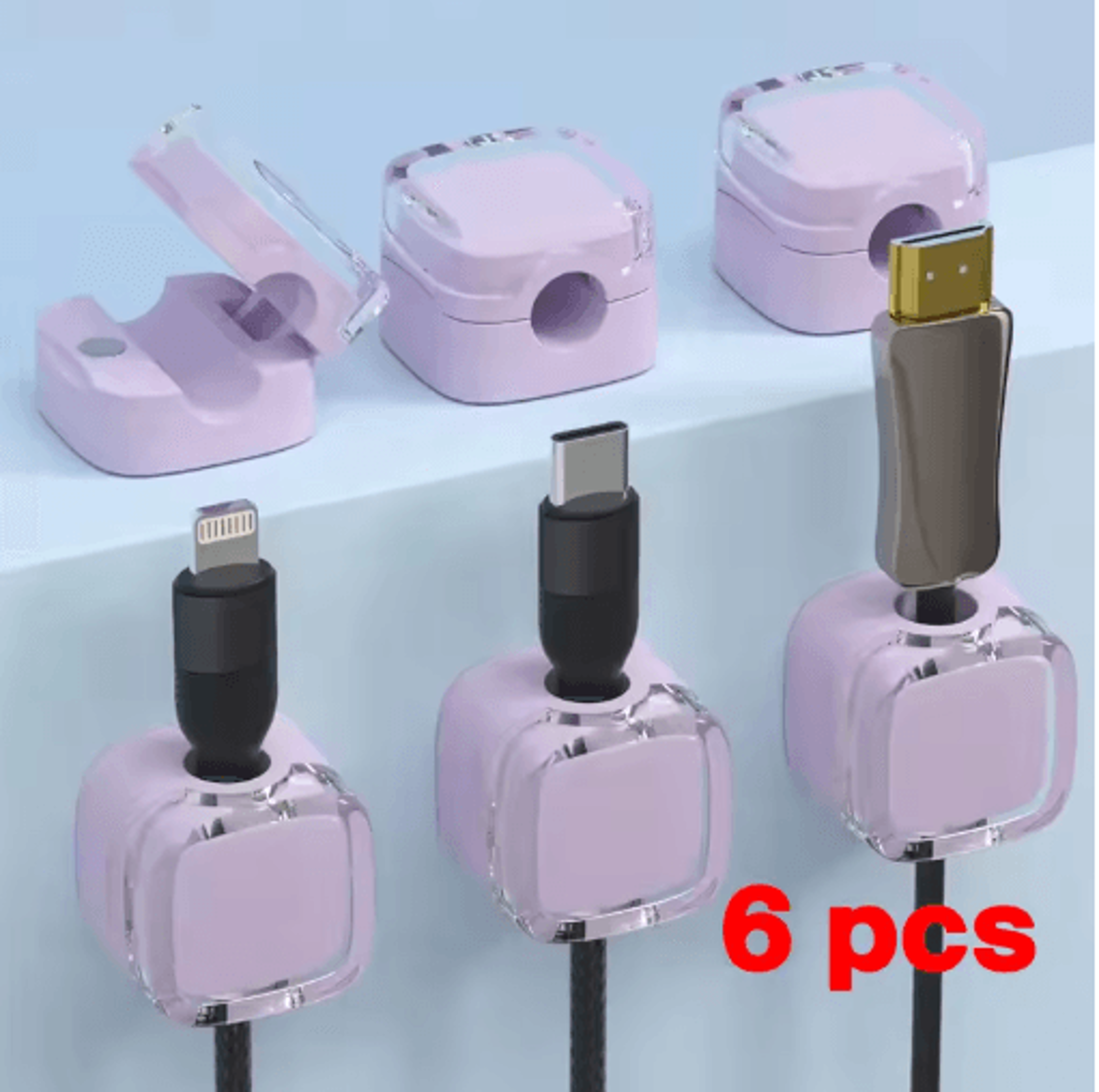 Magnetic Adjustable Cable Clips For UnderDesk Cable Management 4