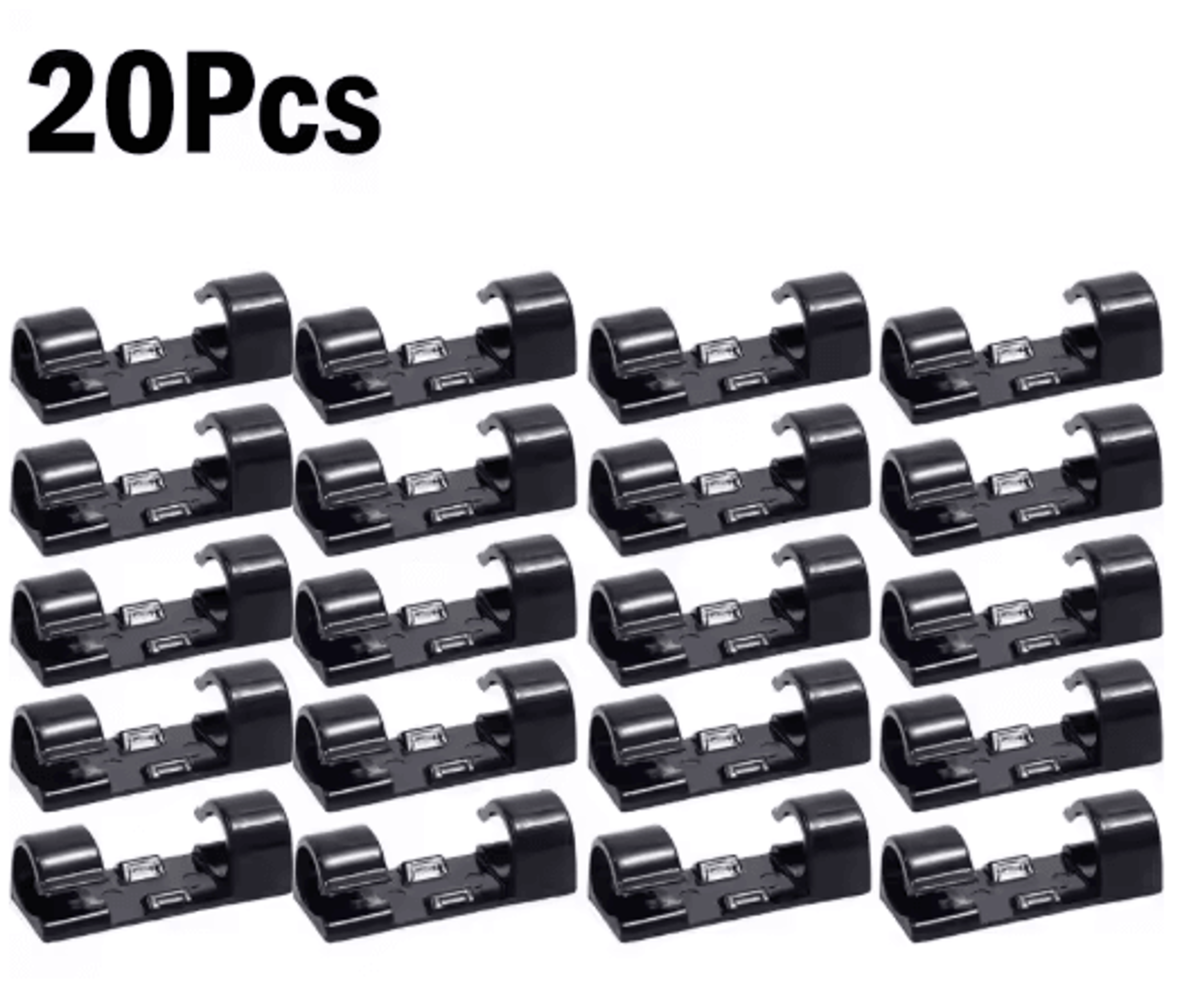 SelfAdhesive Cable Organizer Clips For Desktop And Wall Use 10