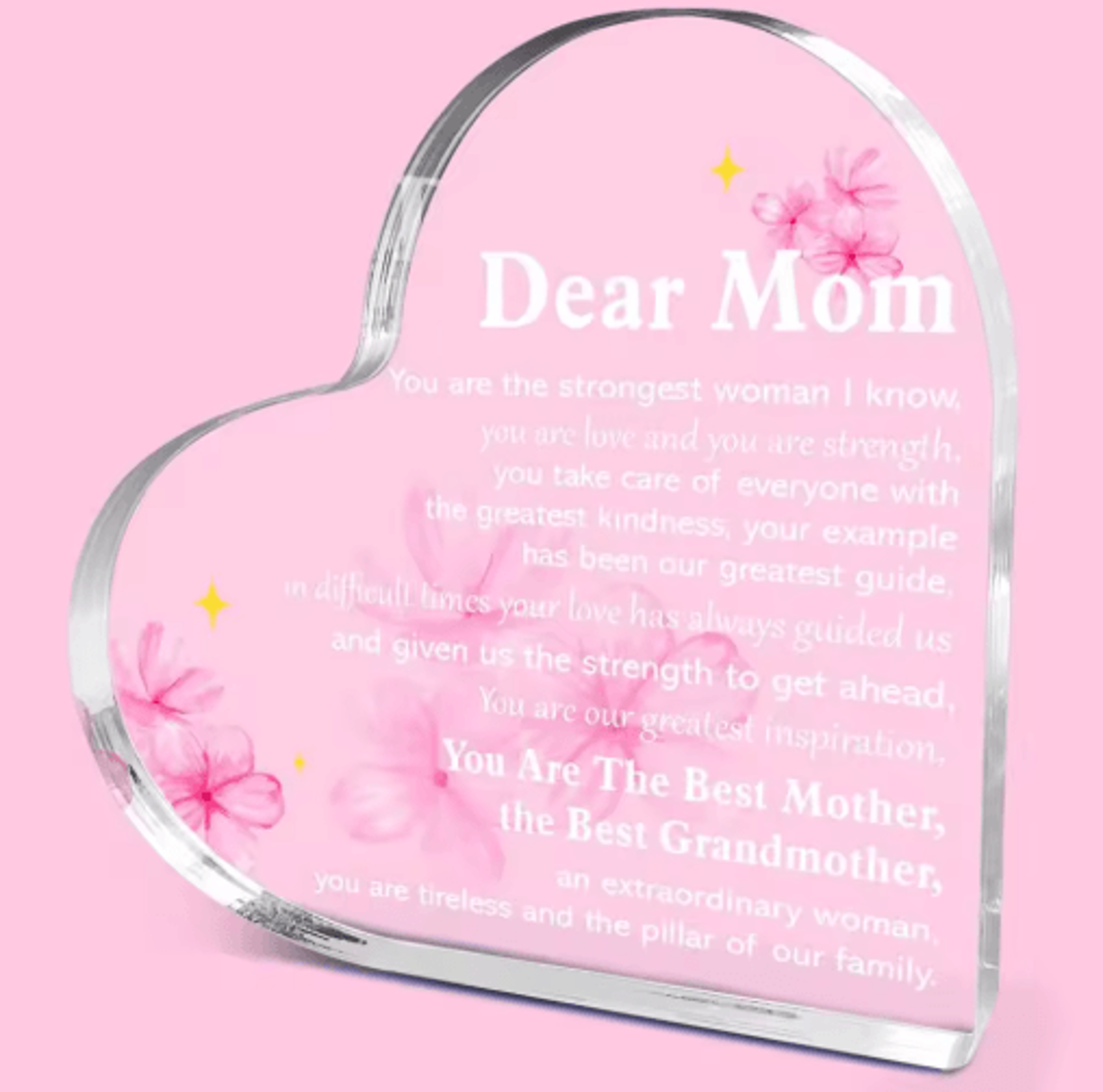 To My Mom Heart Acrylic Keepsake Gift From Daughter 0