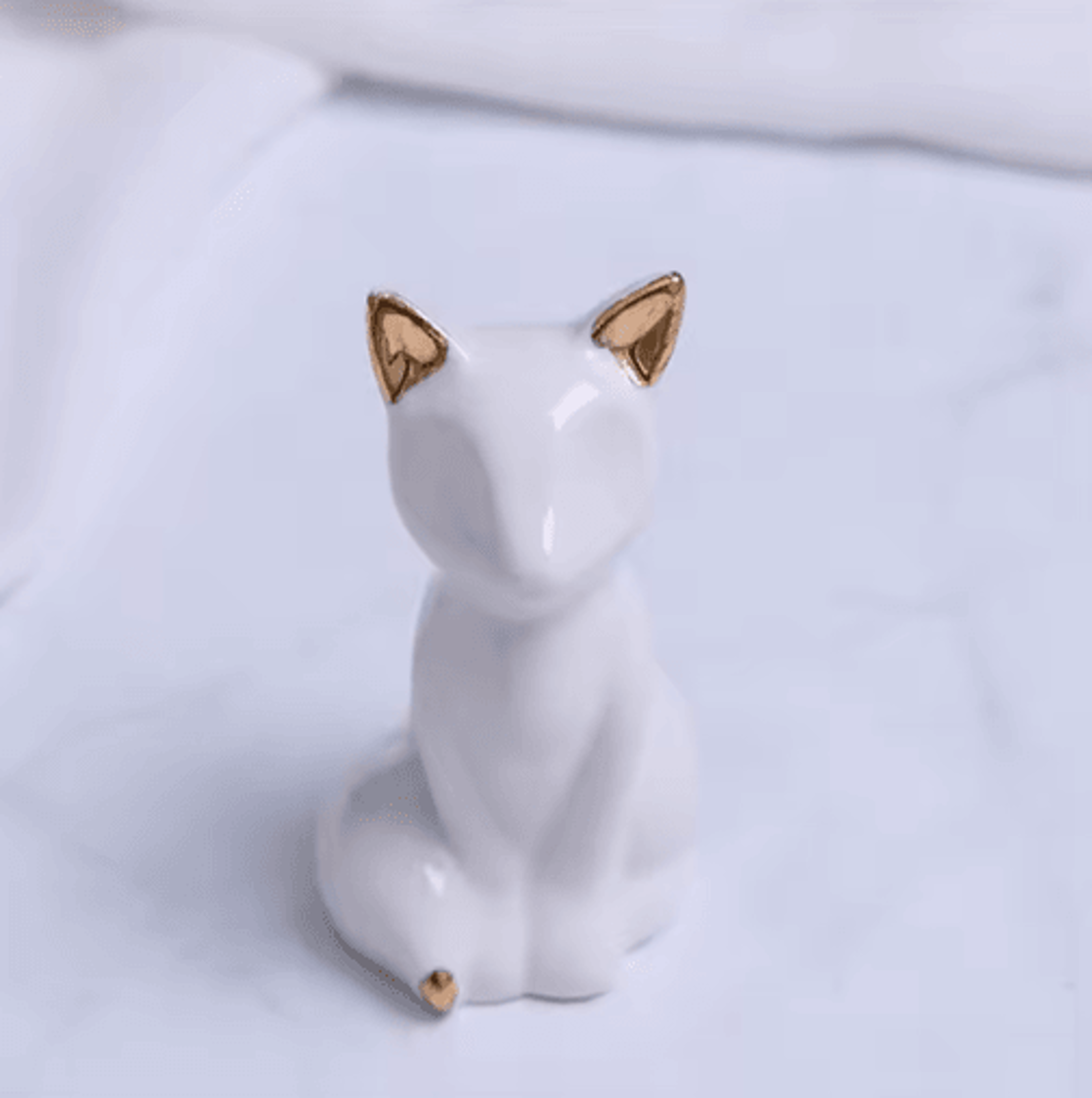 Gold  White Decorative Accent Pair For Shelves And Tabletops 8