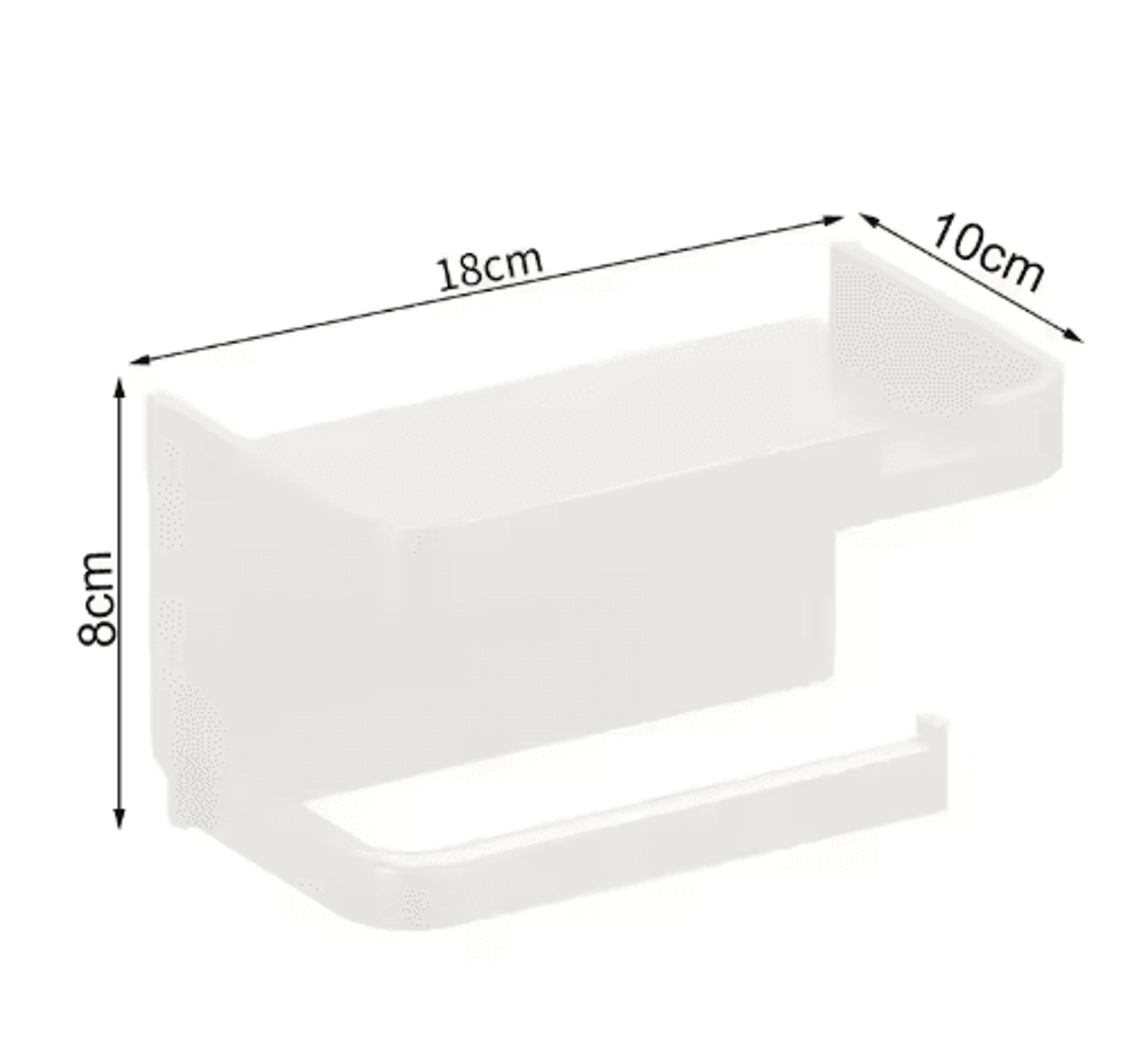 WallMounted Toilet Paper Holder With Storage Shelf For Bathroom  Kitchen 3