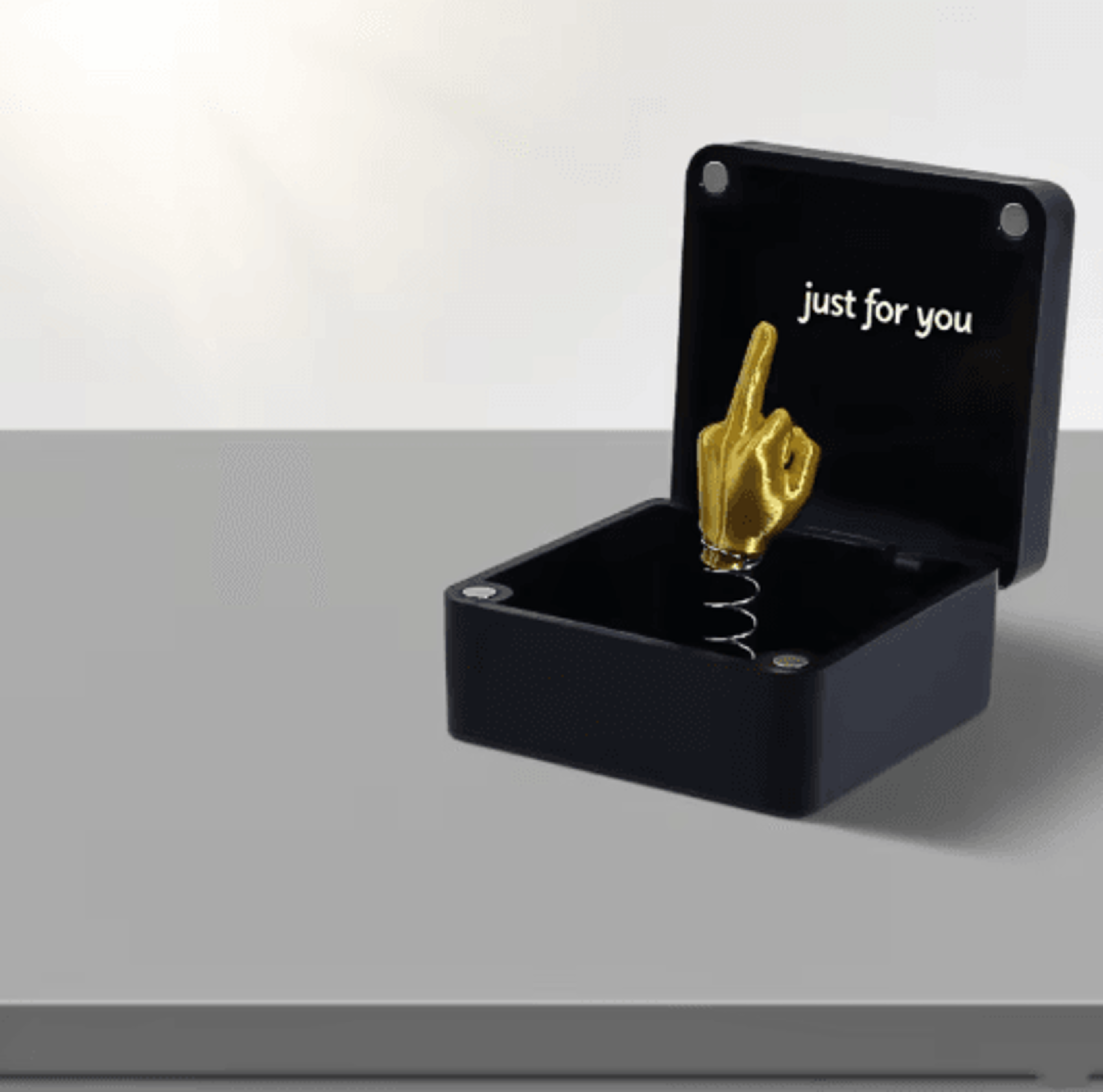 Funny Middle Finger In A Box Desk Decoration Prank Gift For Home Or Office 0