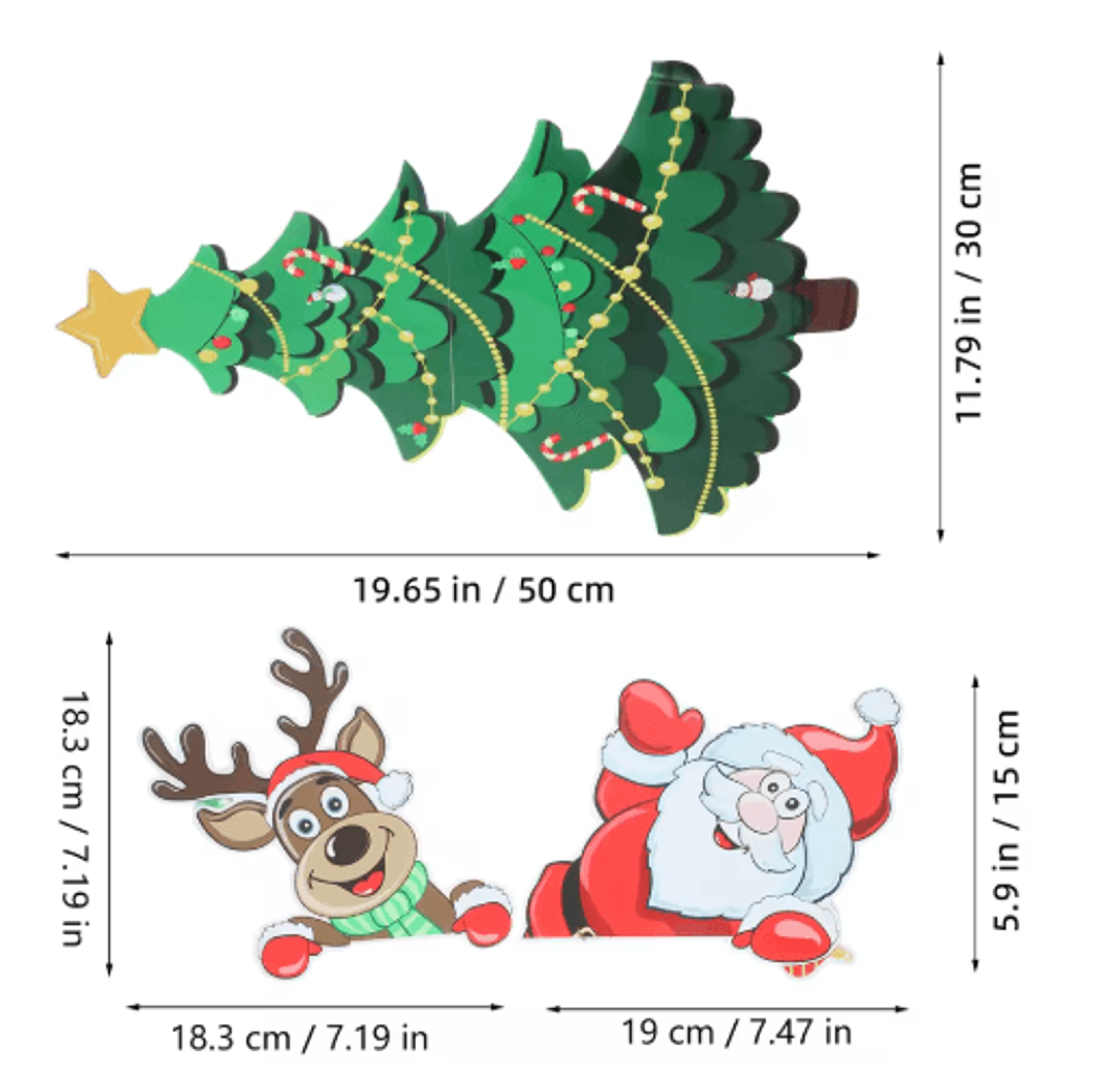 Christmas Tree Magnetic Fridge Magnets Holiday Kitchen  Home Decor Stickers 1
