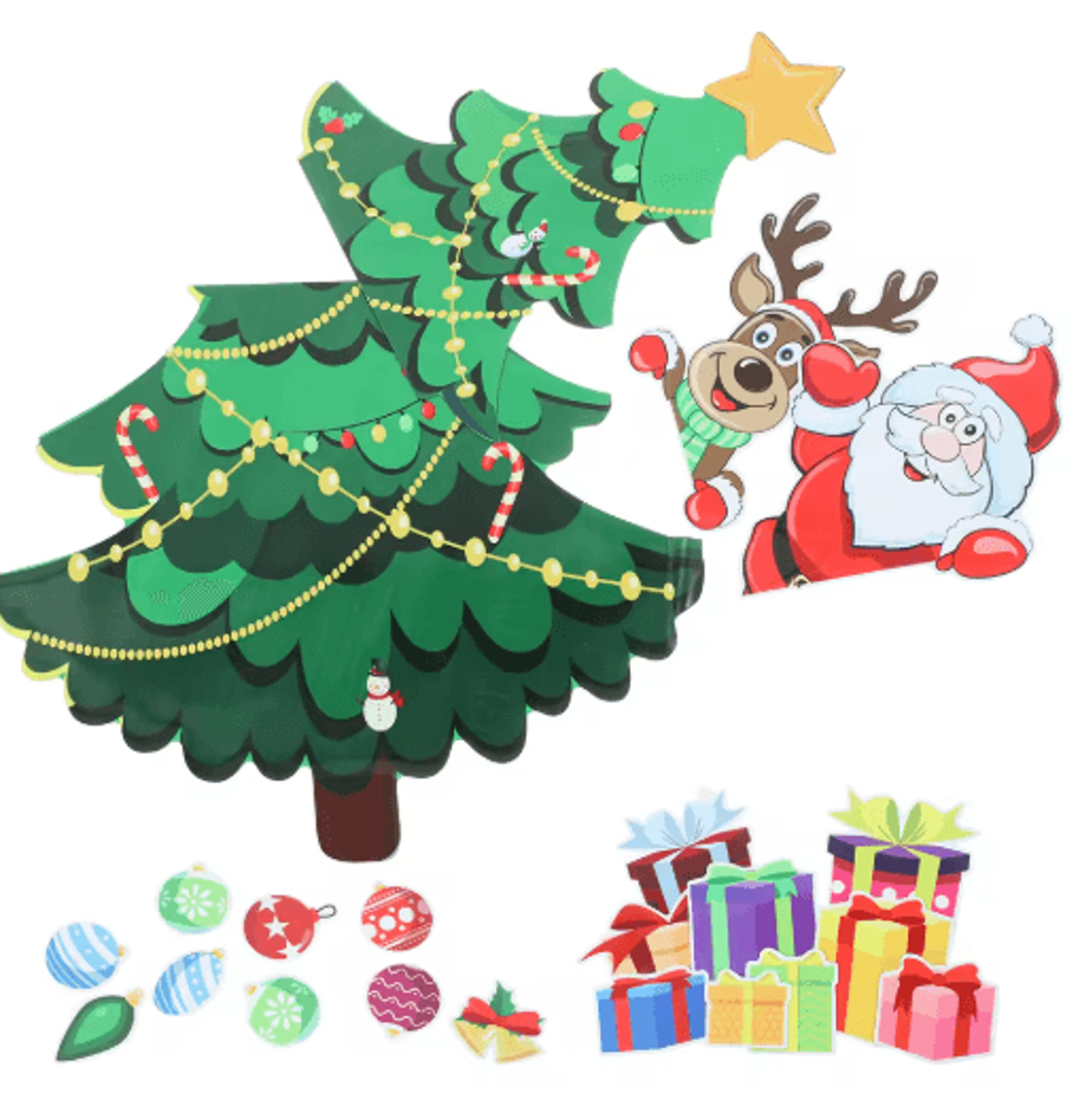 Christmas Tree Magnetic Fridge Magnets Holiday Kitchen  Home Decor Stickers 5
