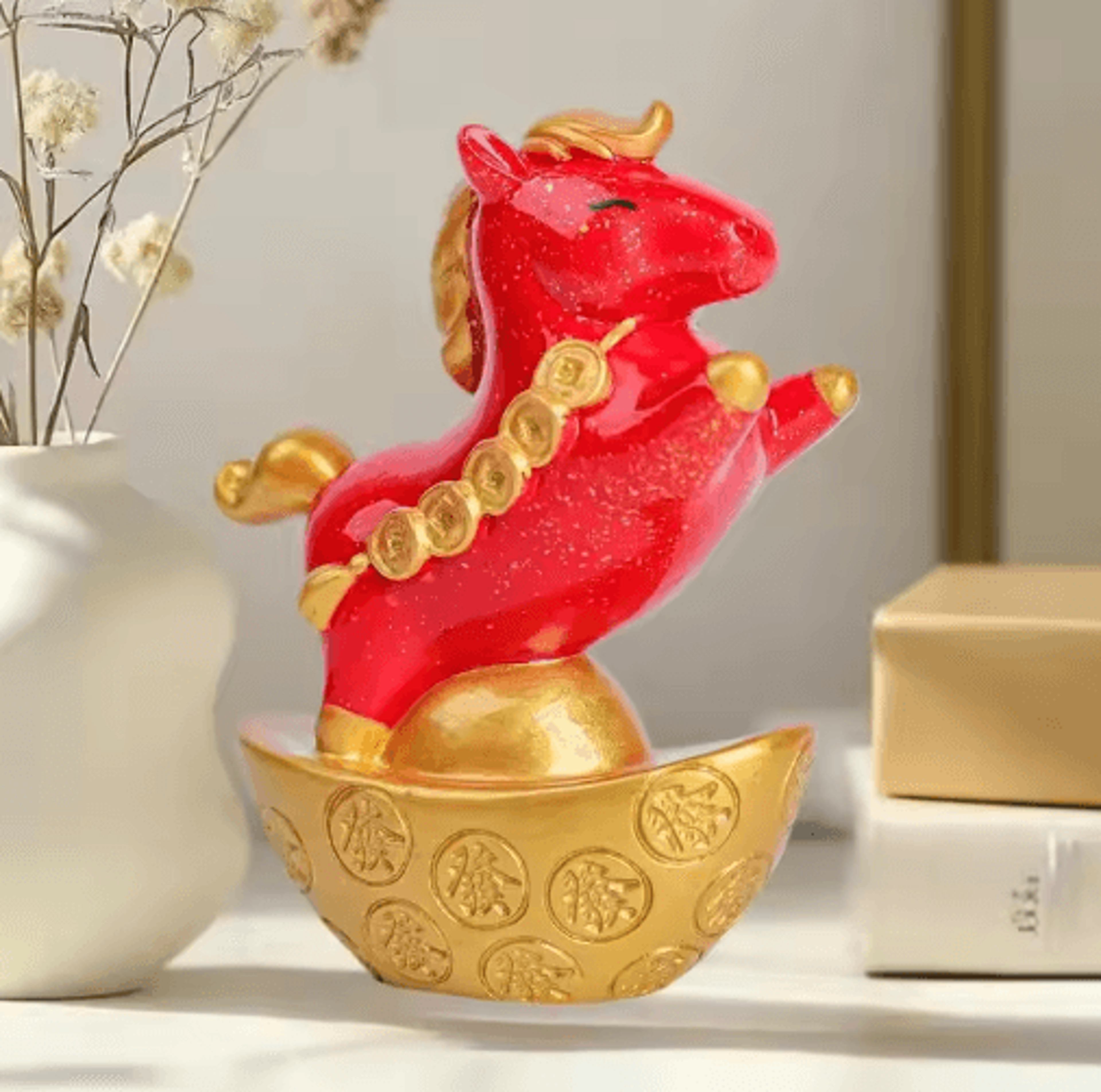 Sunbeam Horse Crystal Figurine Feng Shui Zodiac Horse Sculpture For Home  Office 9