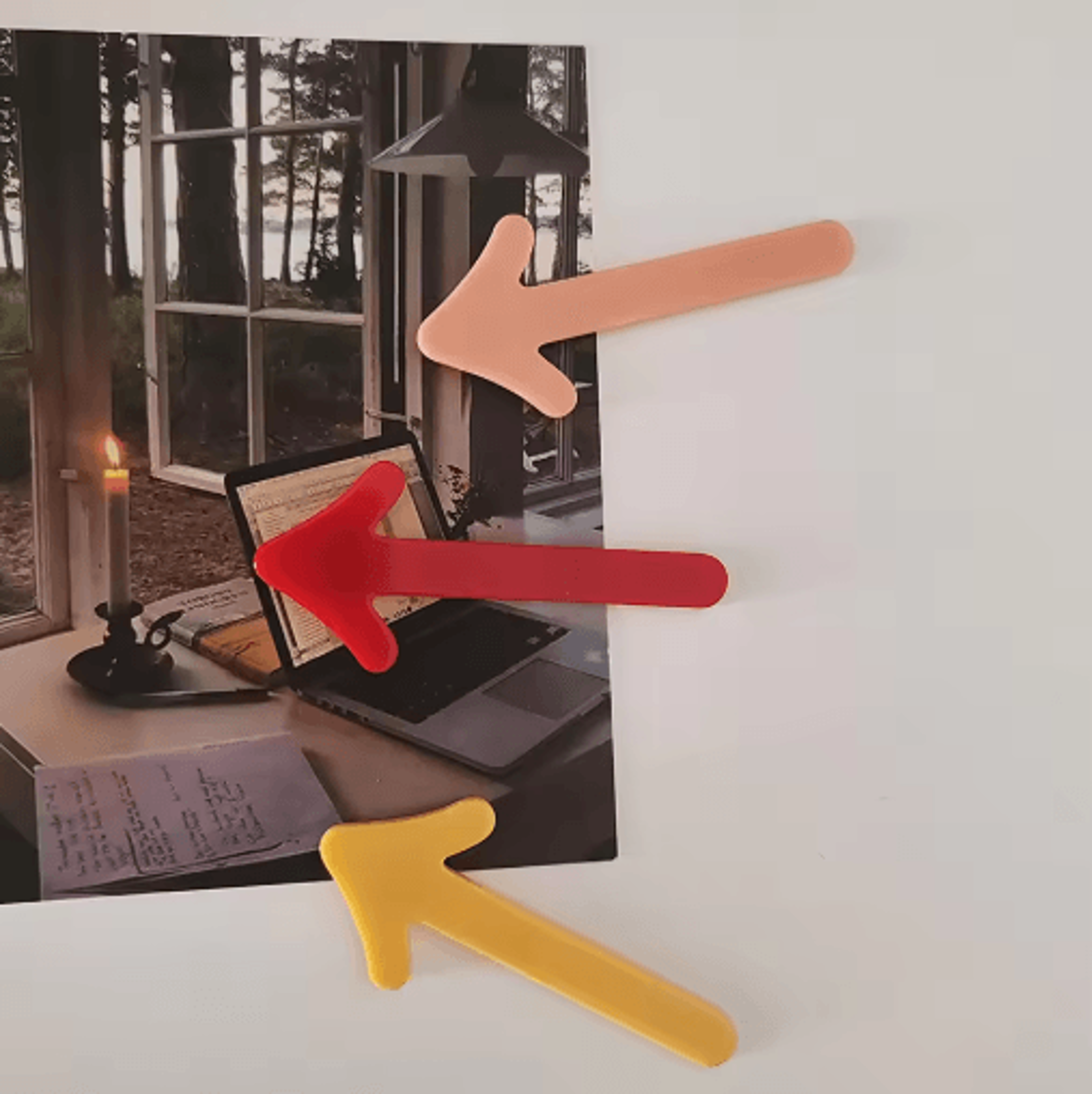 Cute Arrow Refrigerator Magnets Set Fun Photo  Message Markers 6pcs 4