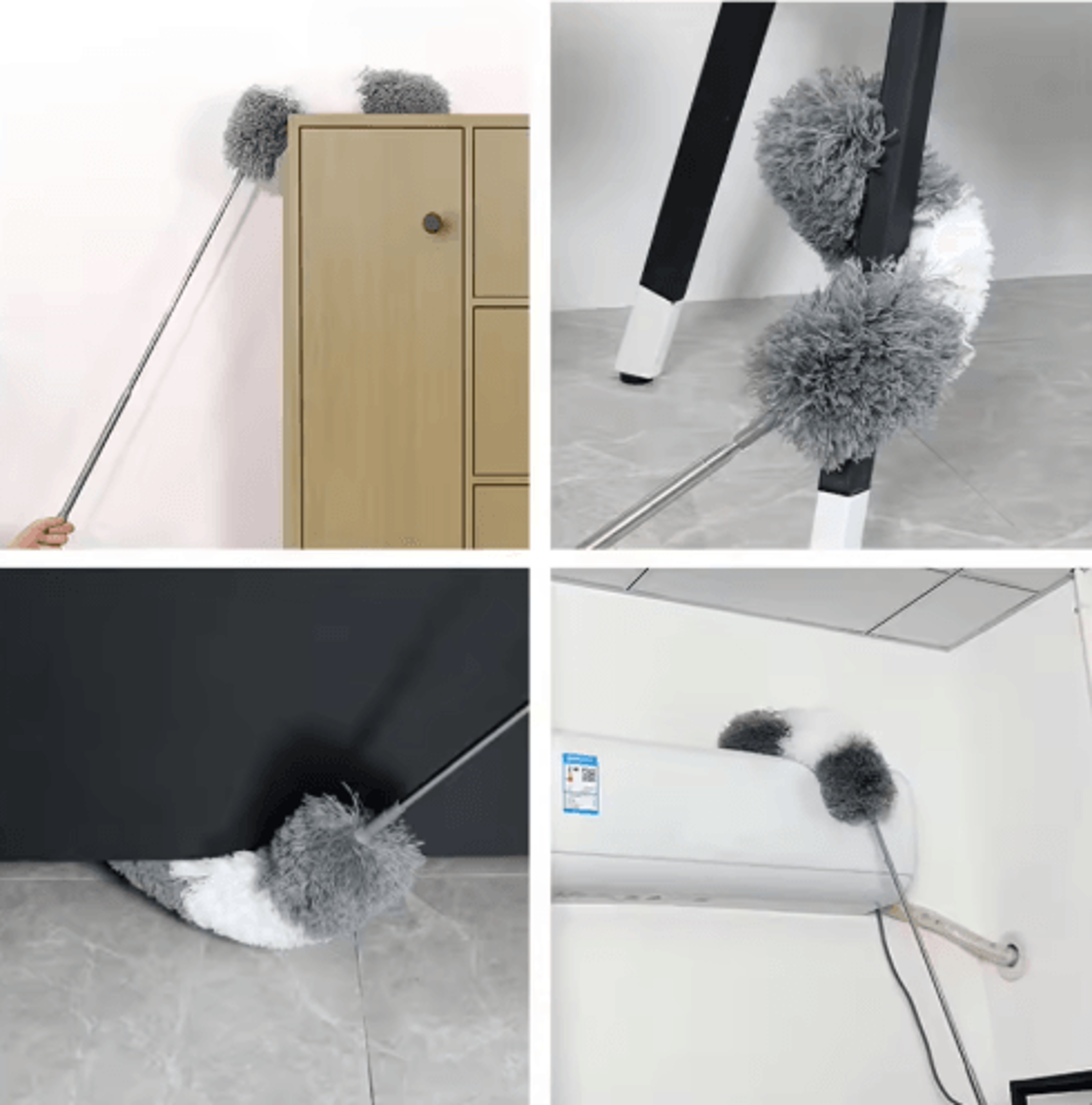 Extendable Microfiber Duster  Telescopic Bendable Cleaning Brush For Ceiling  Home Dusting 12