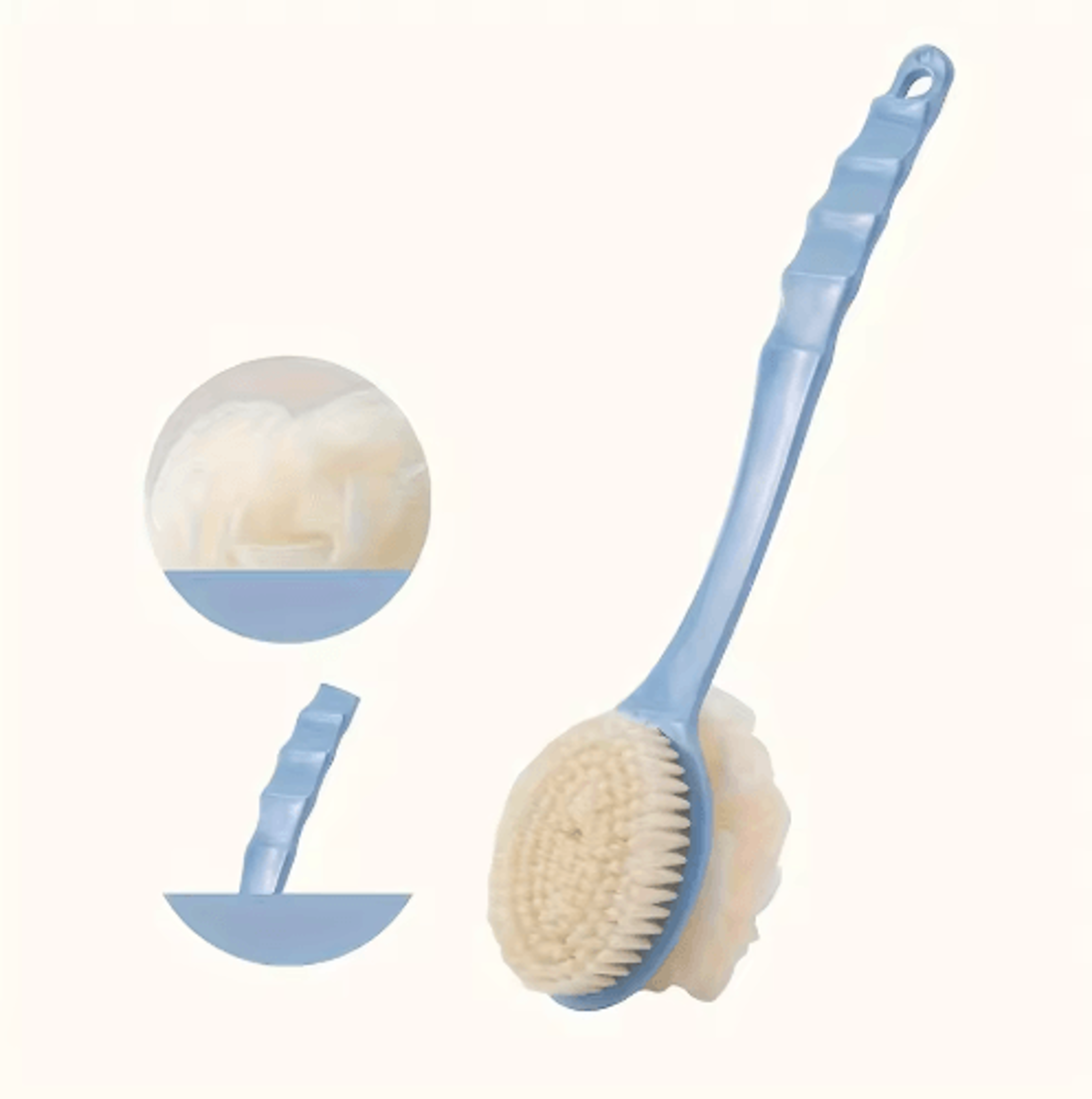 Soft Body Scrubber Bath Brush  Long Handle Exfoliating Shower Brush For Skin Massage 1