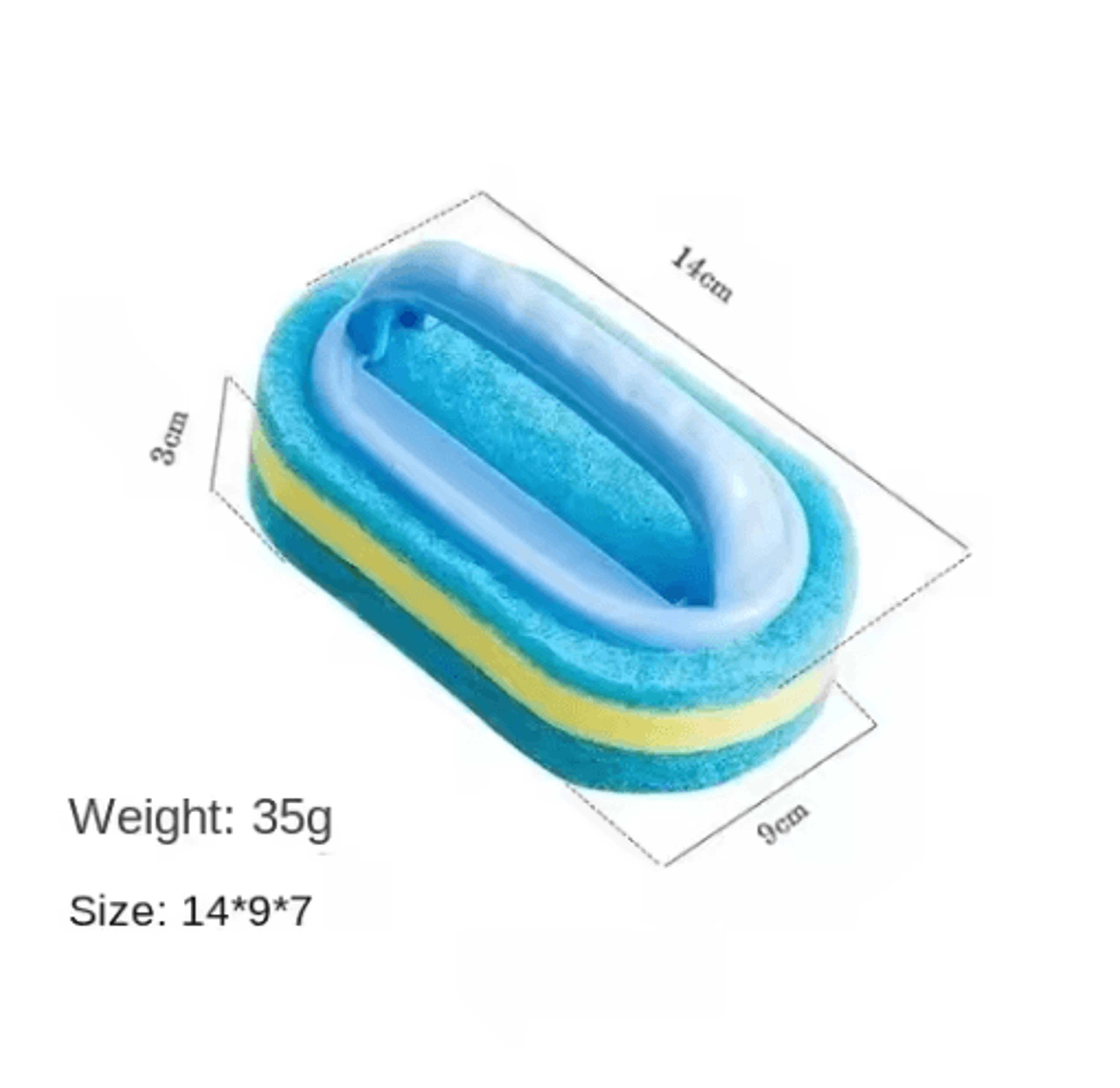Household Cleaning Brush With Handle  Thick Scrubbing Sponge For Kitchen Bathroom  Tub 1