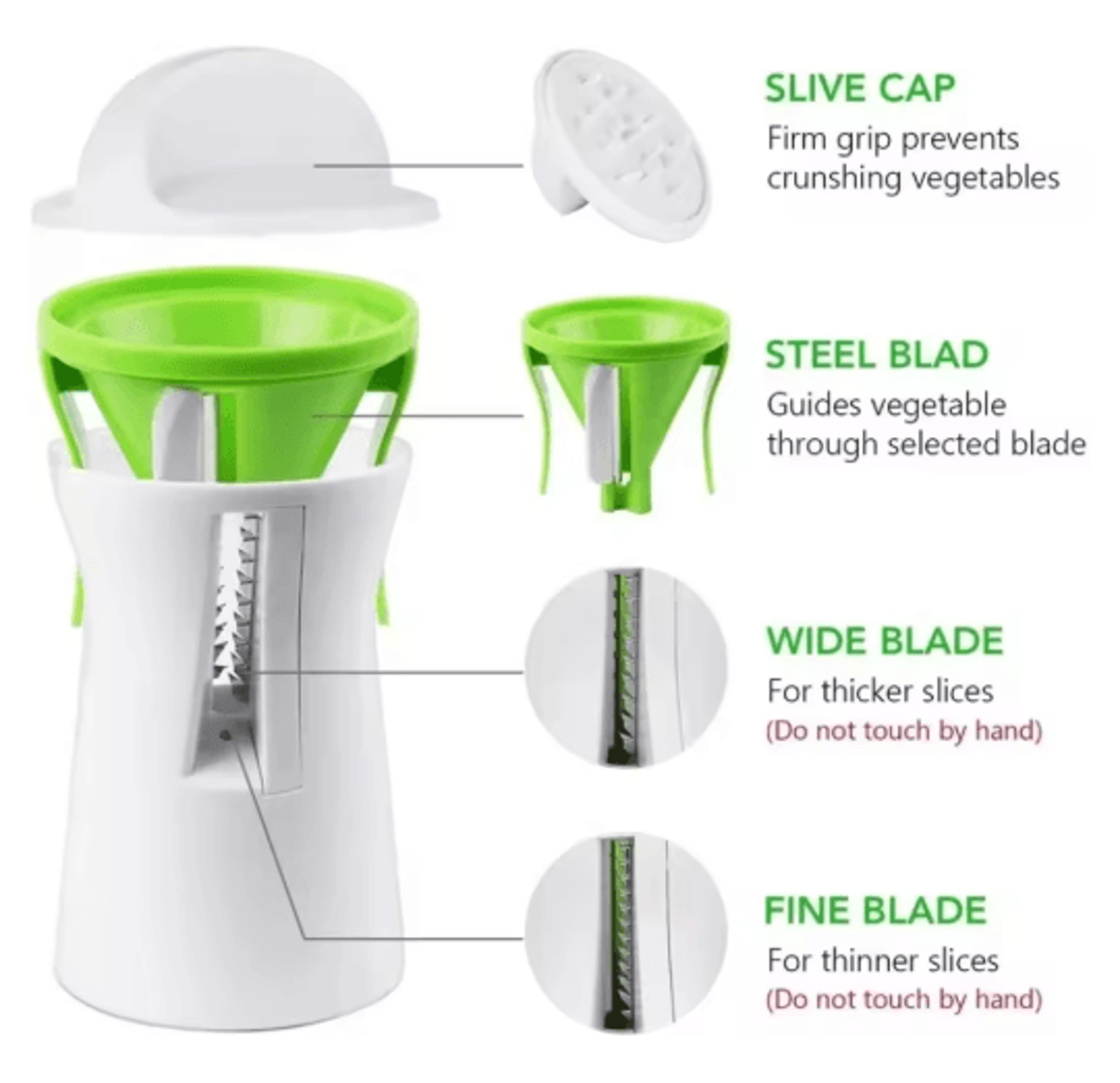 Heavy Duty Vegetable Spiralizer Zucchini Noodle And Pasta Maker Slicer 3