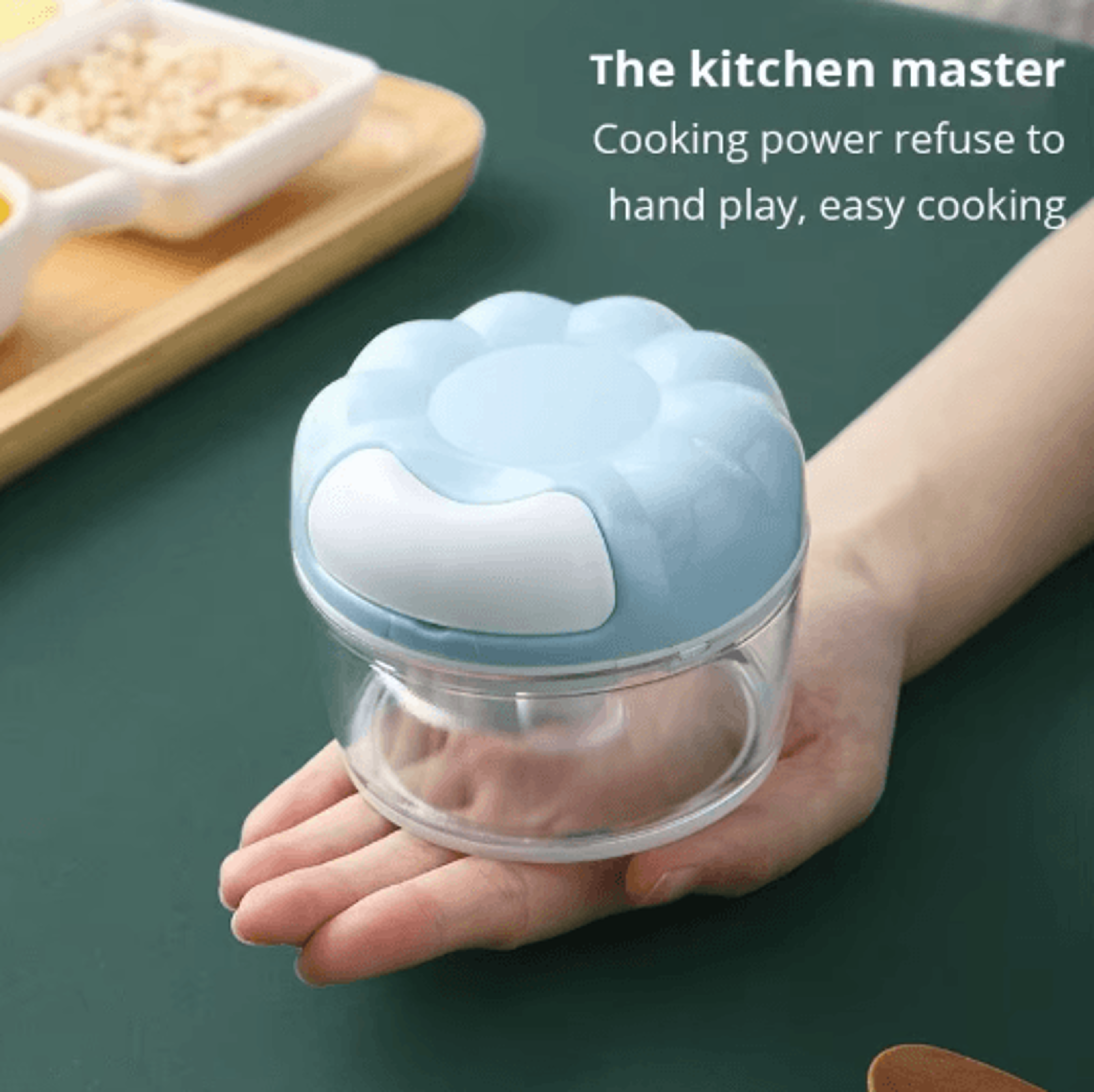 Hand Pull Manual Garlic Chopper Mini Food Processor 5
