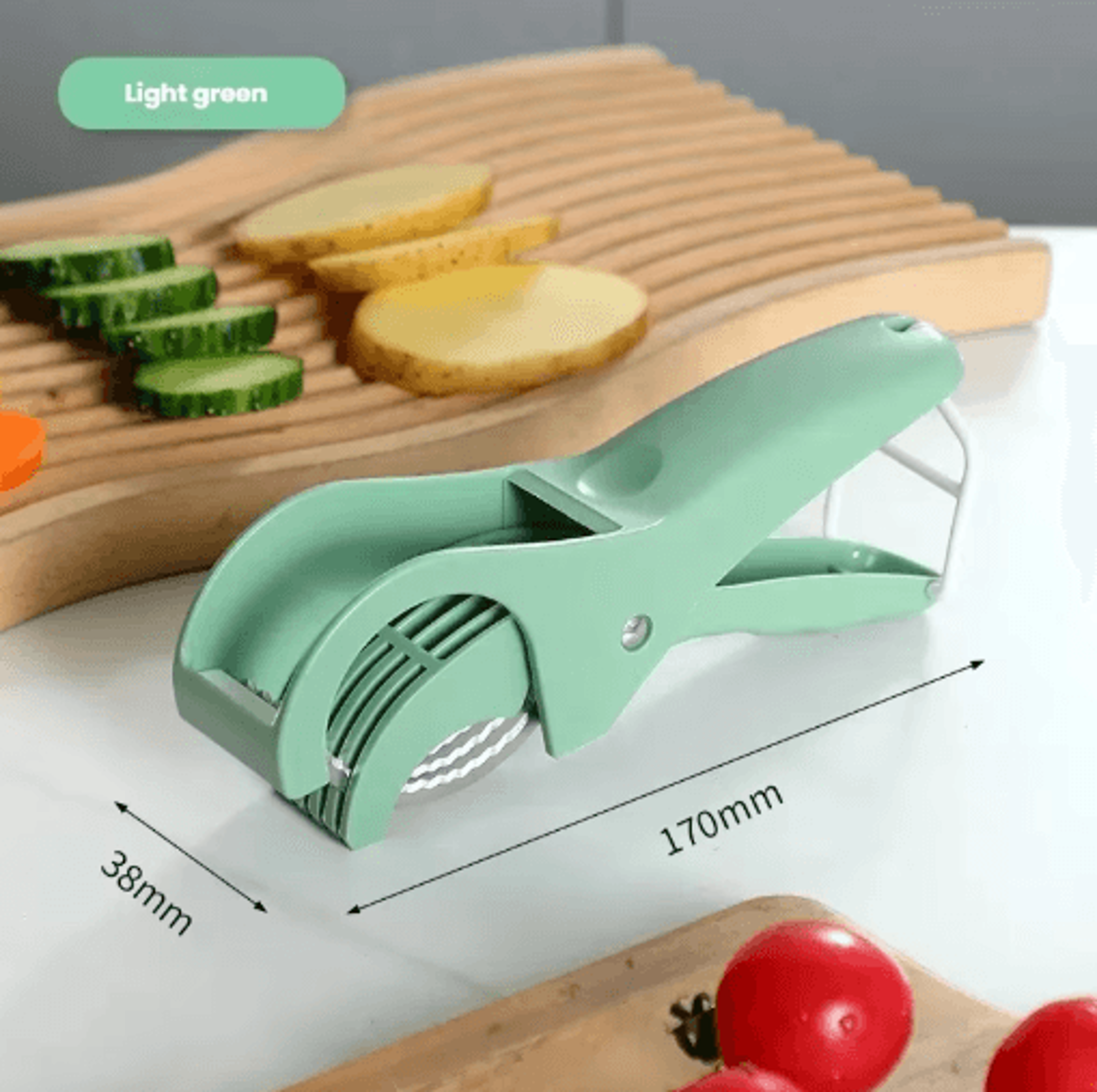 HooFun Stainless Steel Vegetable Slicer And Multi Functional Salad Cutter 3