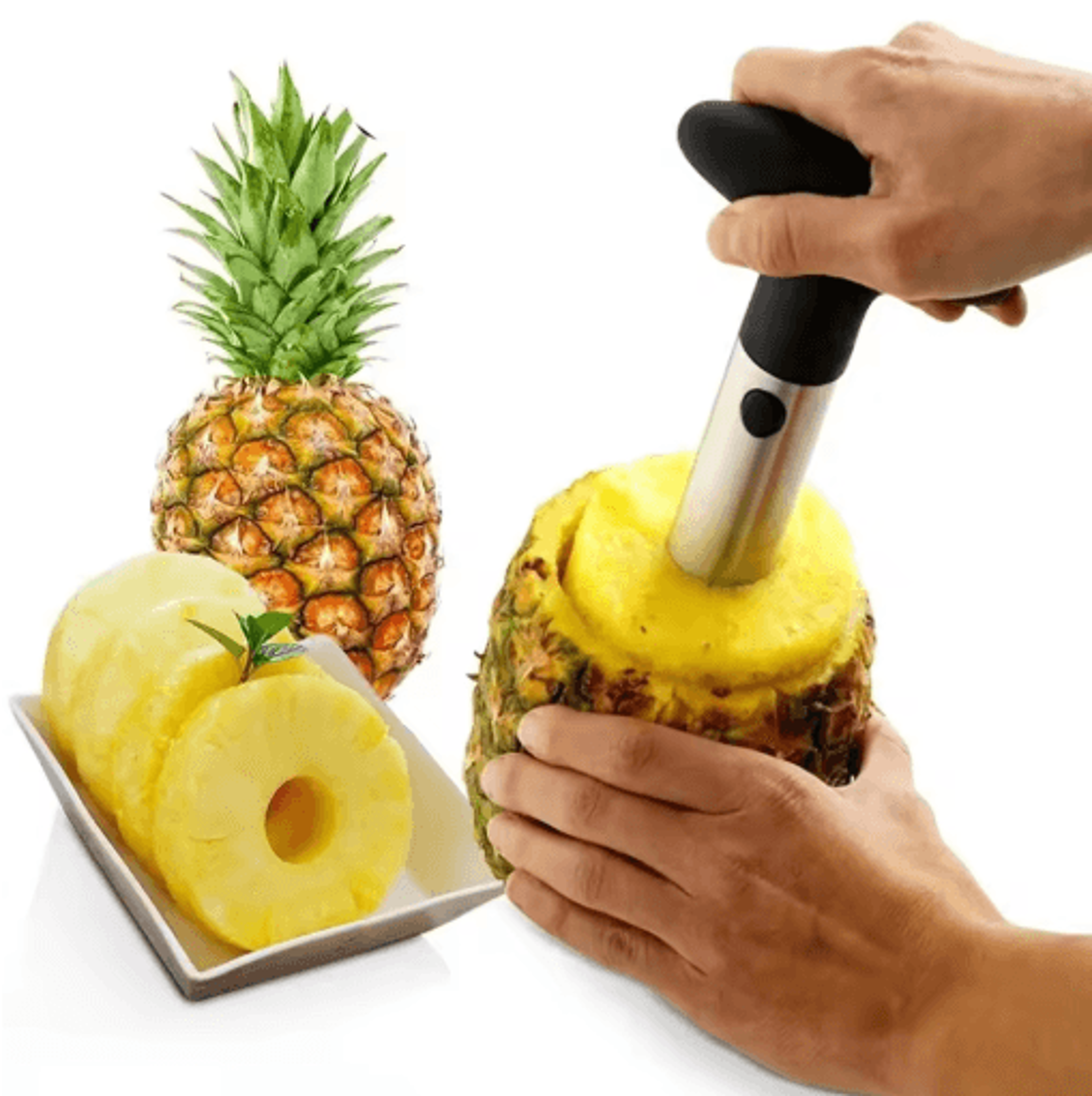 TropiCore Stainless Steel Pineapple Peeler And Corer Slicer 0