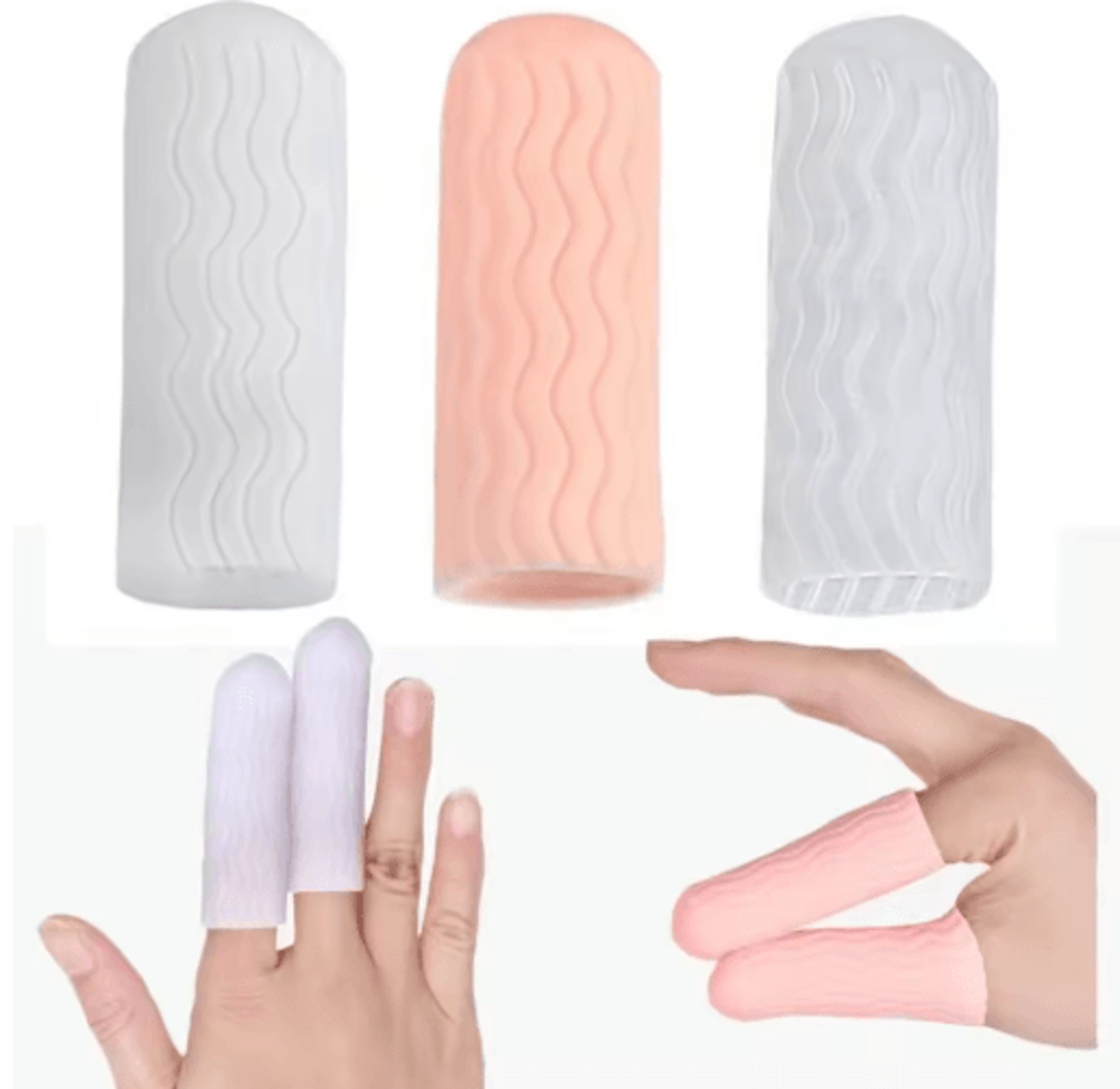 SafeGrip Silicone Heat Resistant Finger Protector Sleeves  2 Pack 6