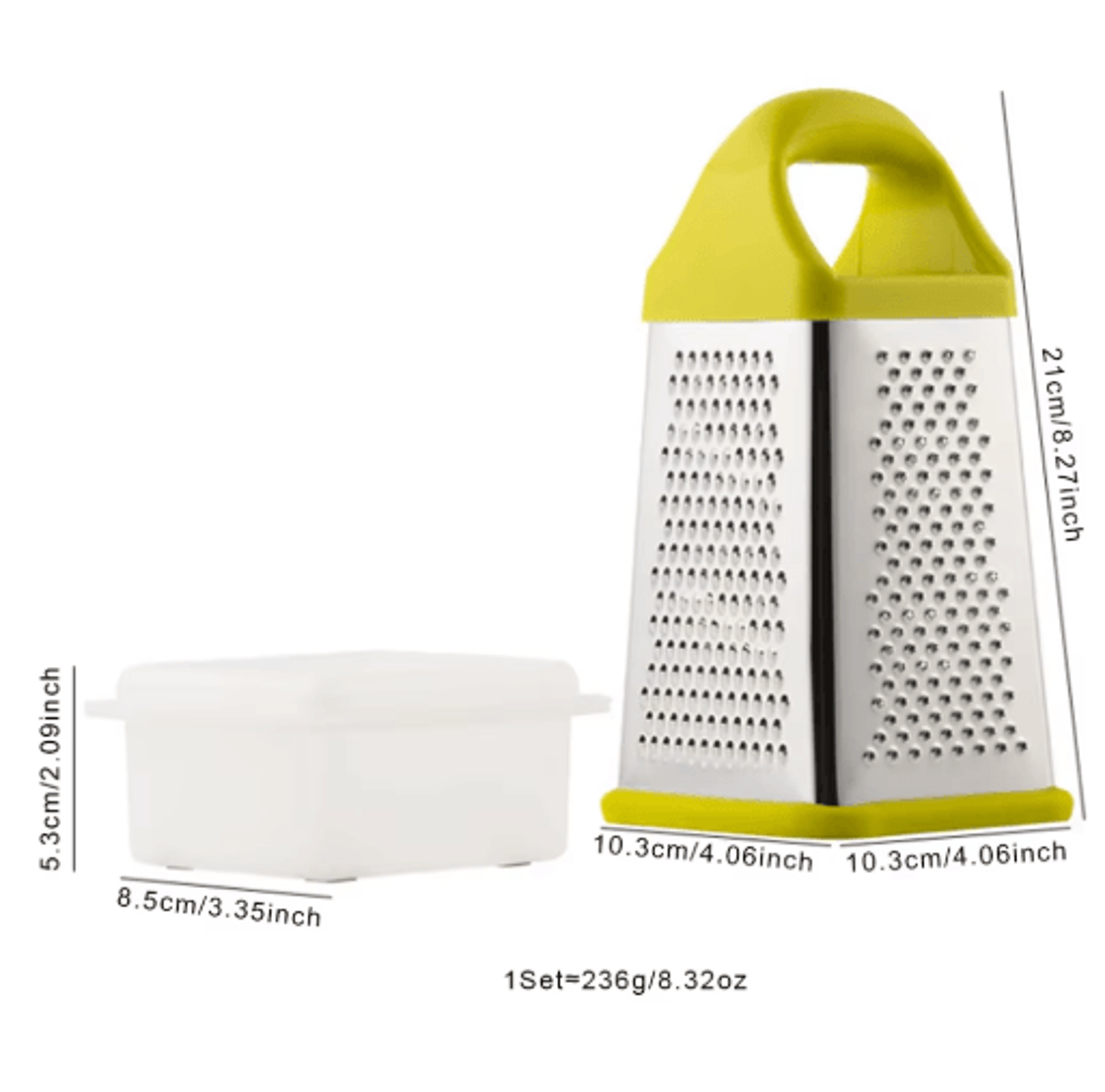 GrateMaster 4Side Stainless Steel Vegetable Grater And Chopper 8