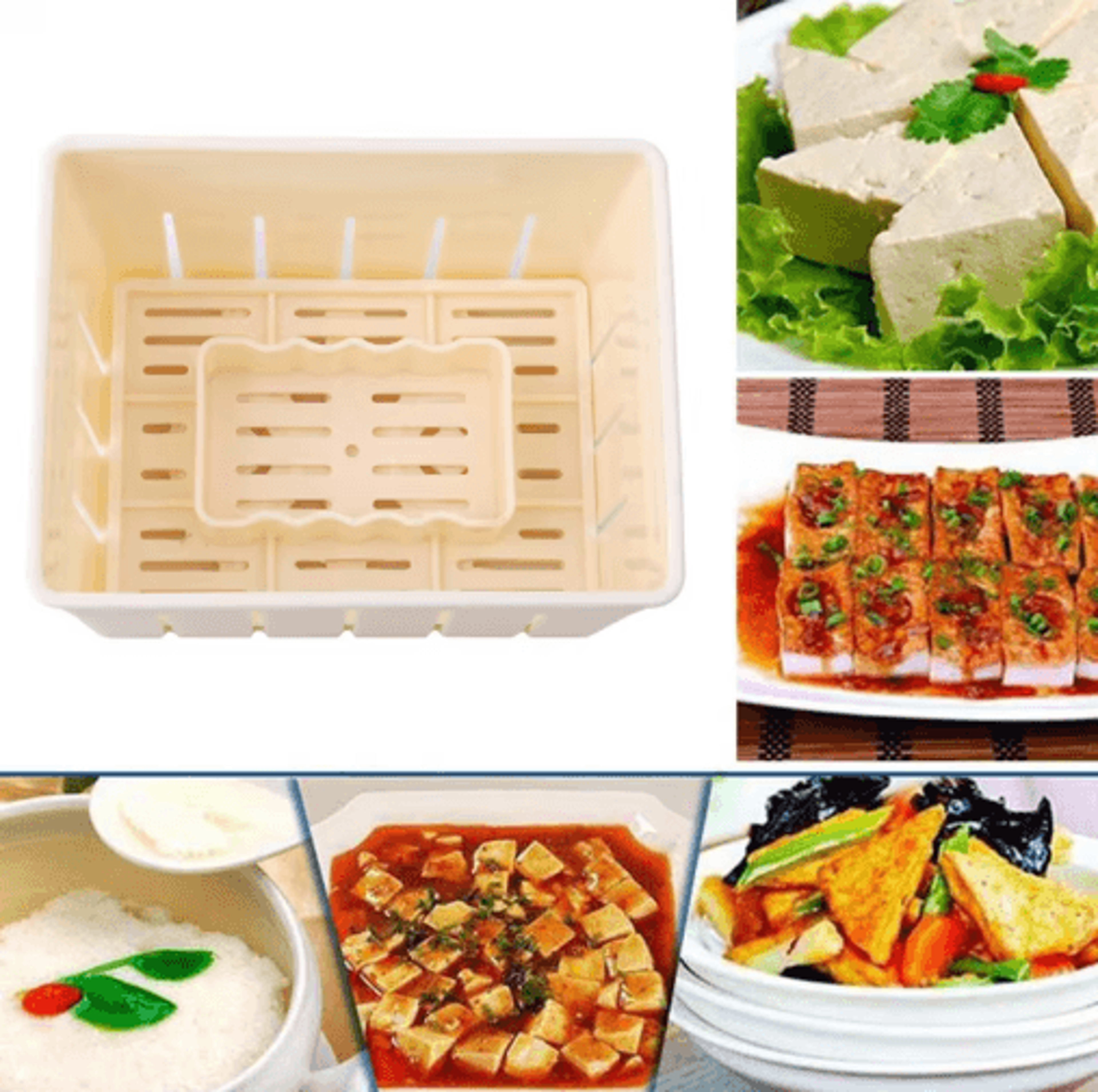 PurePress DIY Tofu Press Mold With Cheese Cloth Set 3