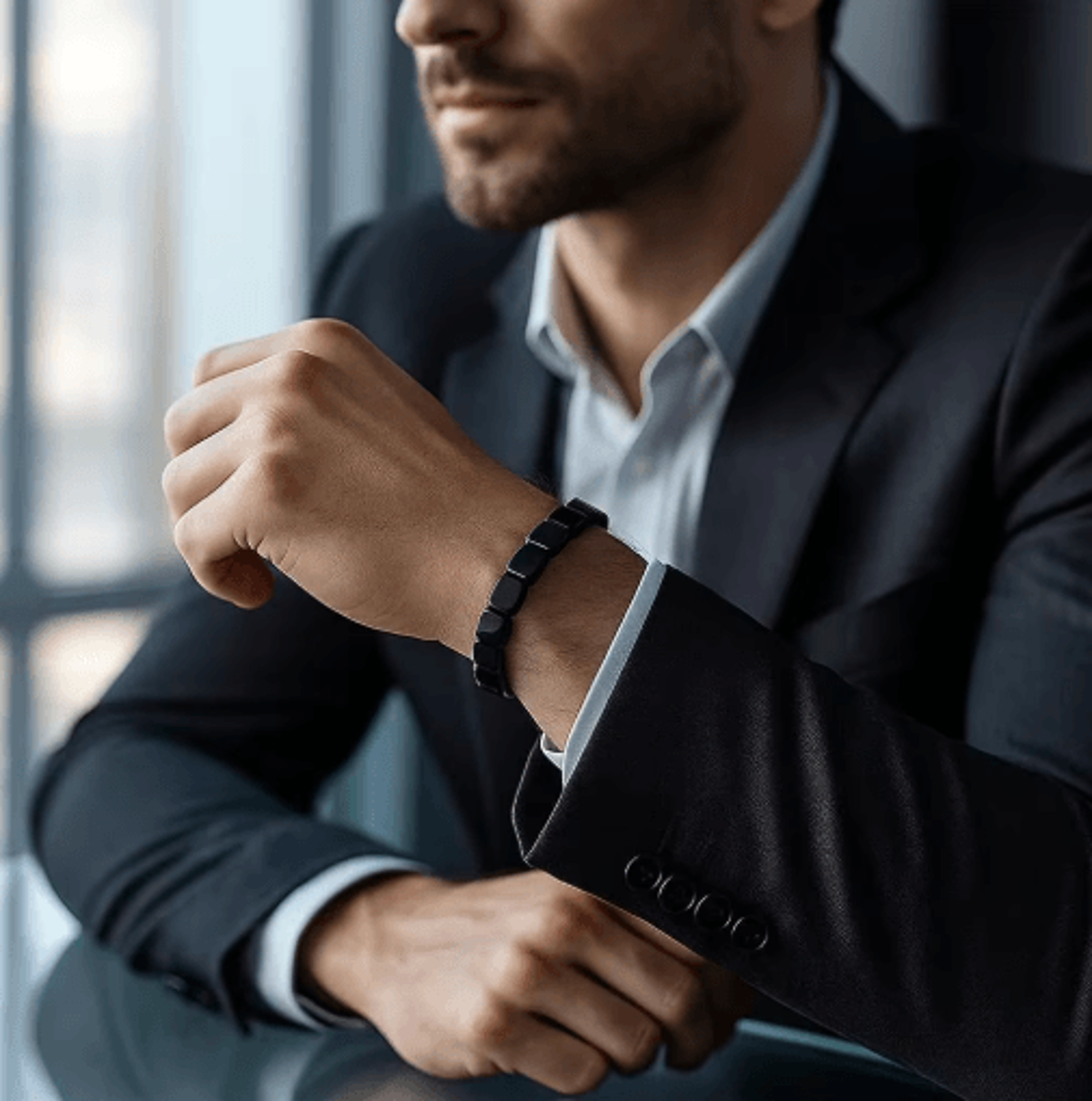 2025 Hematite Bracelet For Men  Natural Stone Energy Bracelet For Confidence And Focus 5