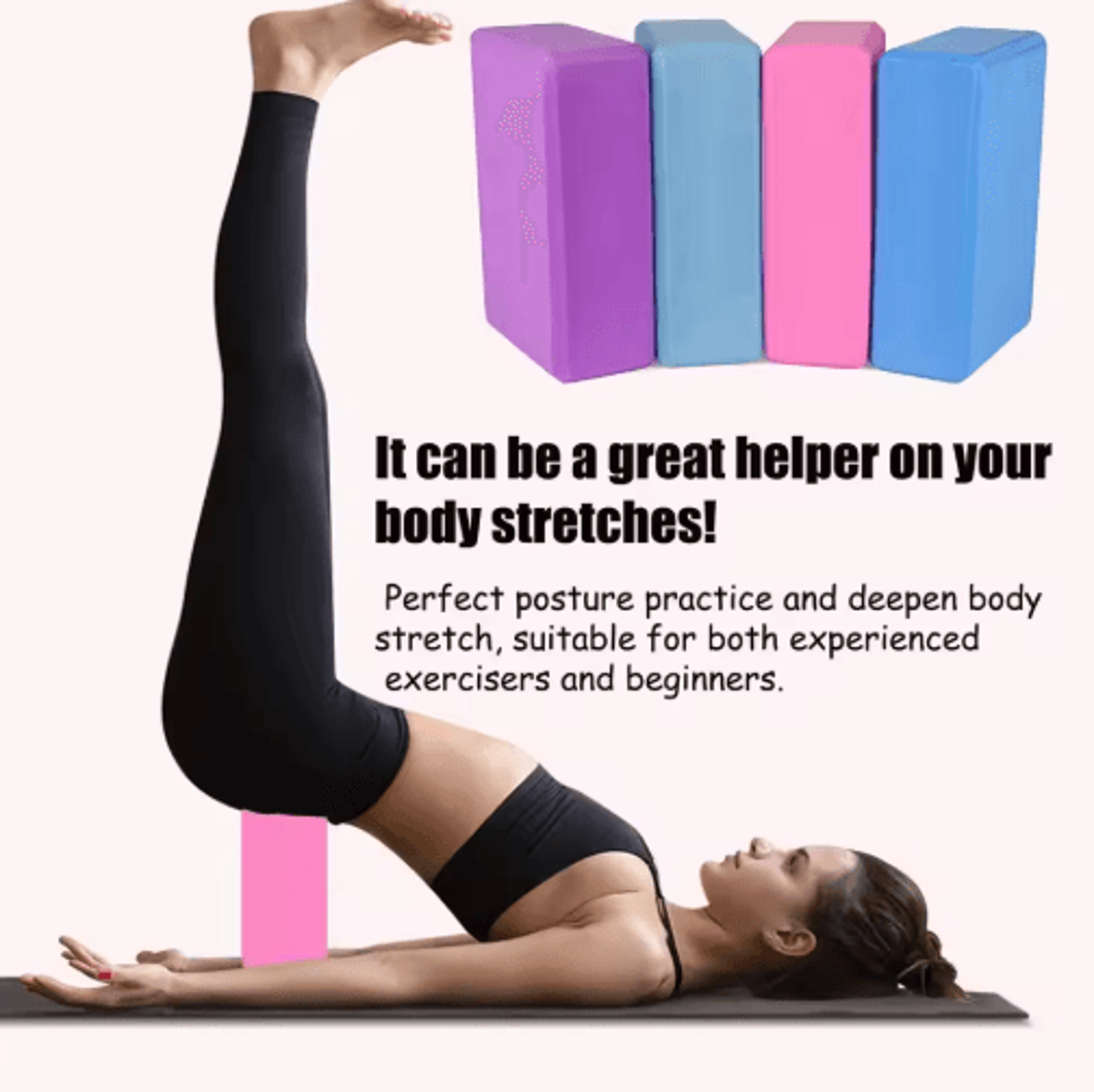 EVA Yoga Blocks  Lightweight Foam Yoga Brick For Stretching Dance And Fitness Training 6