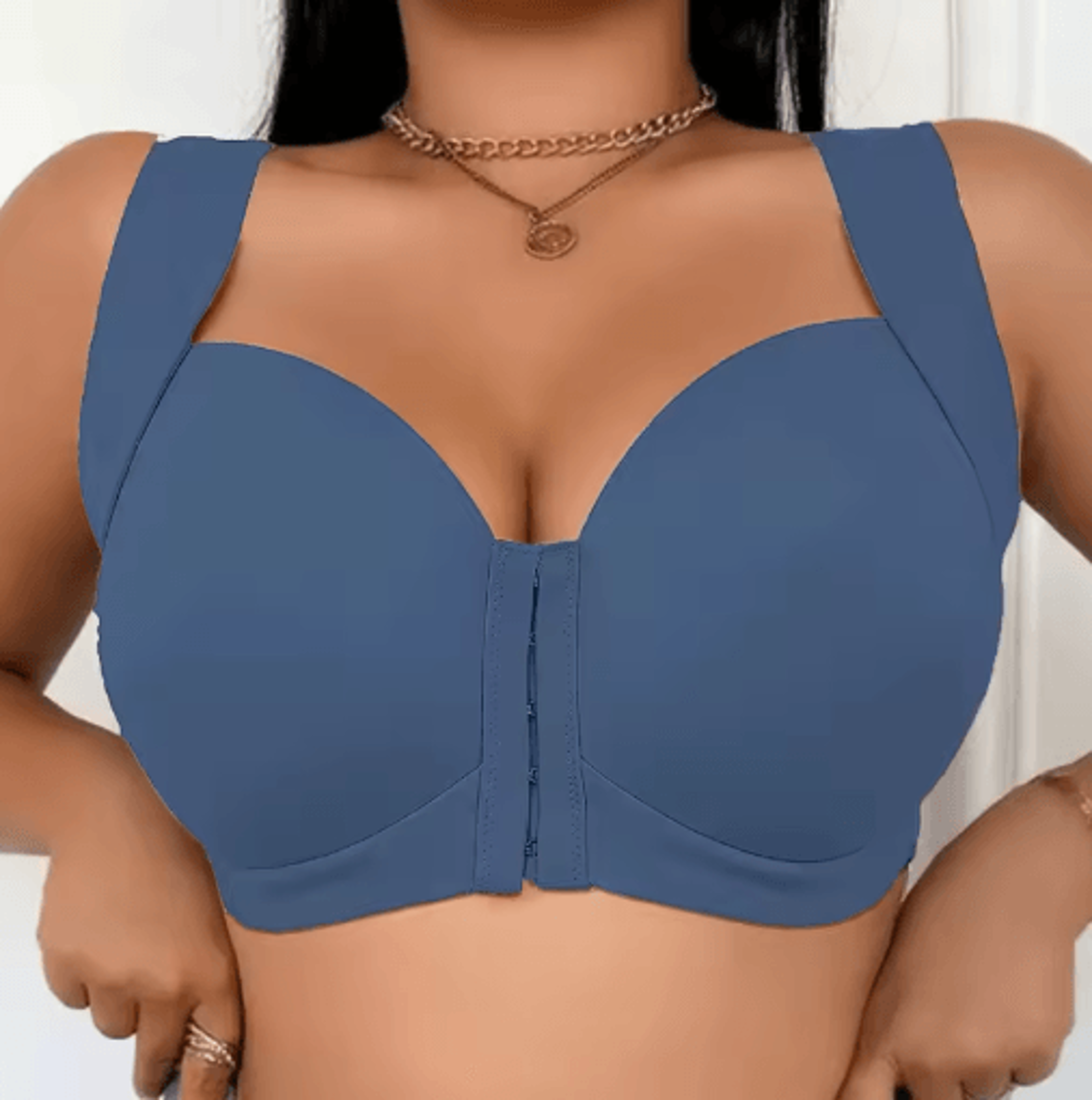 Comfort Ease Seamless Front Button Minimizer Bra Vest For All Day Support 7