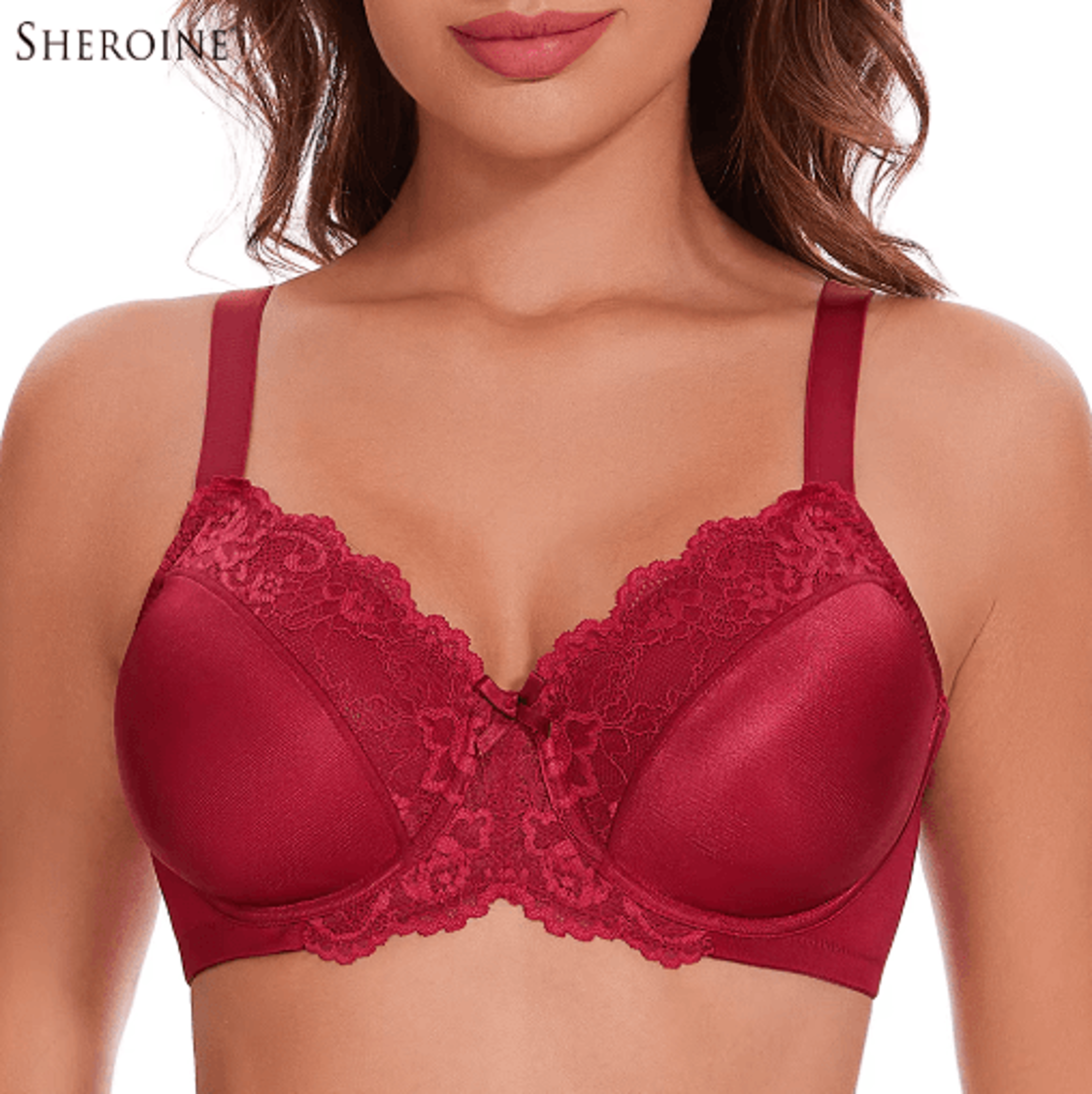 Sheroine Lace Minimizer Full Coverage Underwire Bra 9