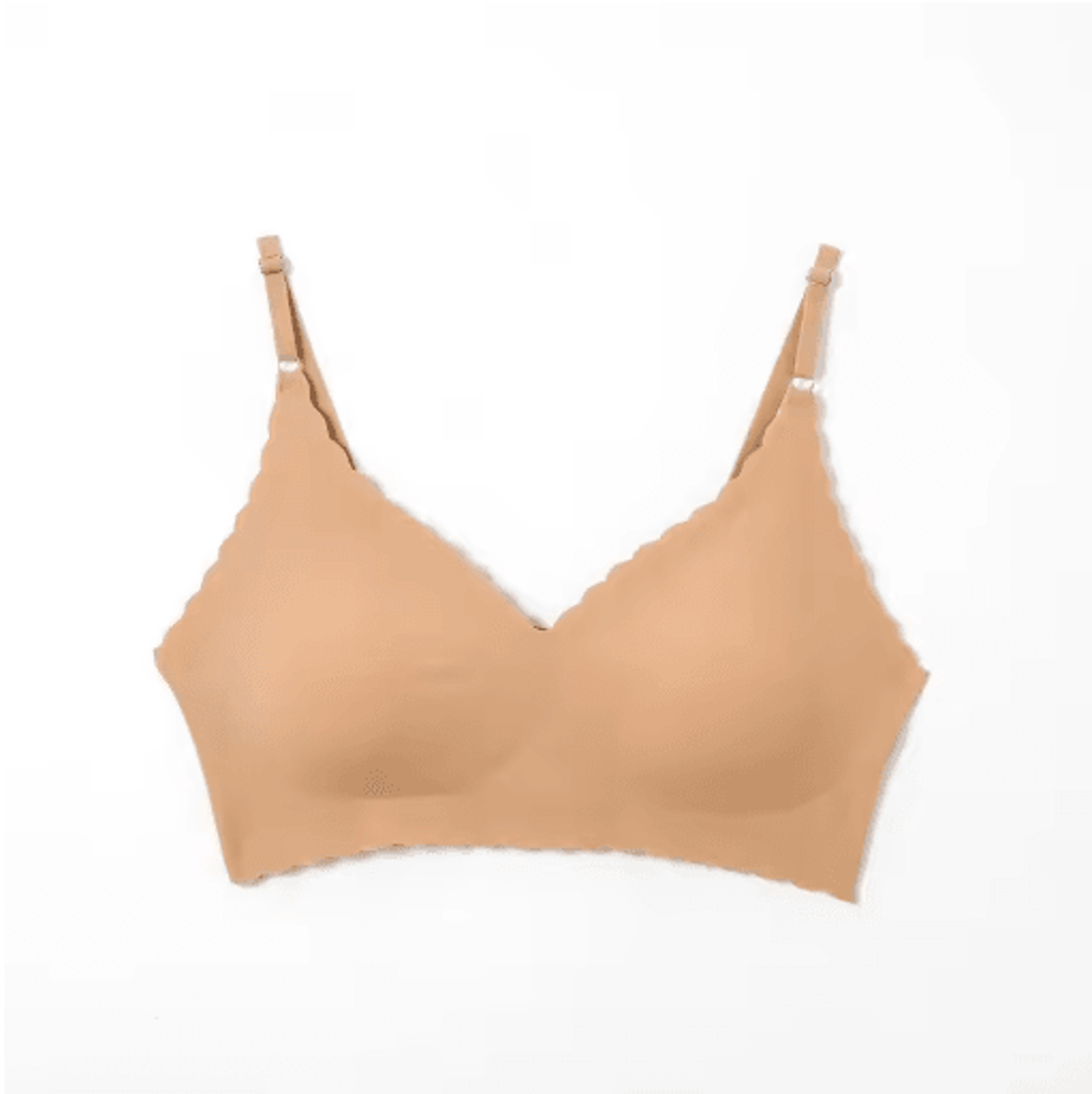 Ice Silk Seamless Wirefree Padded Bra With Wavy Edge Design 3