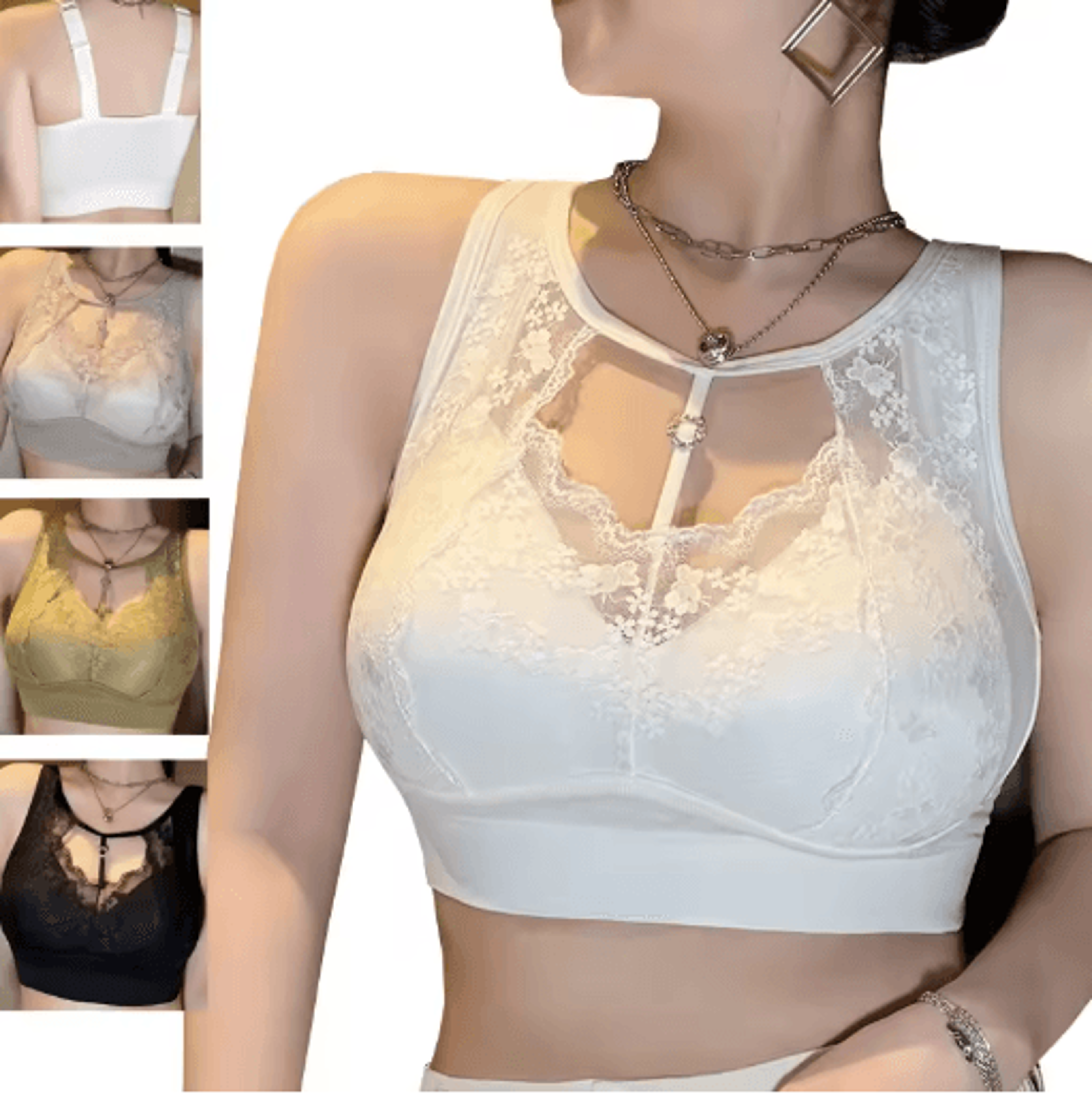 LaceLift Full Cup Wireless Anti Sagging Bra For Large Bust 0