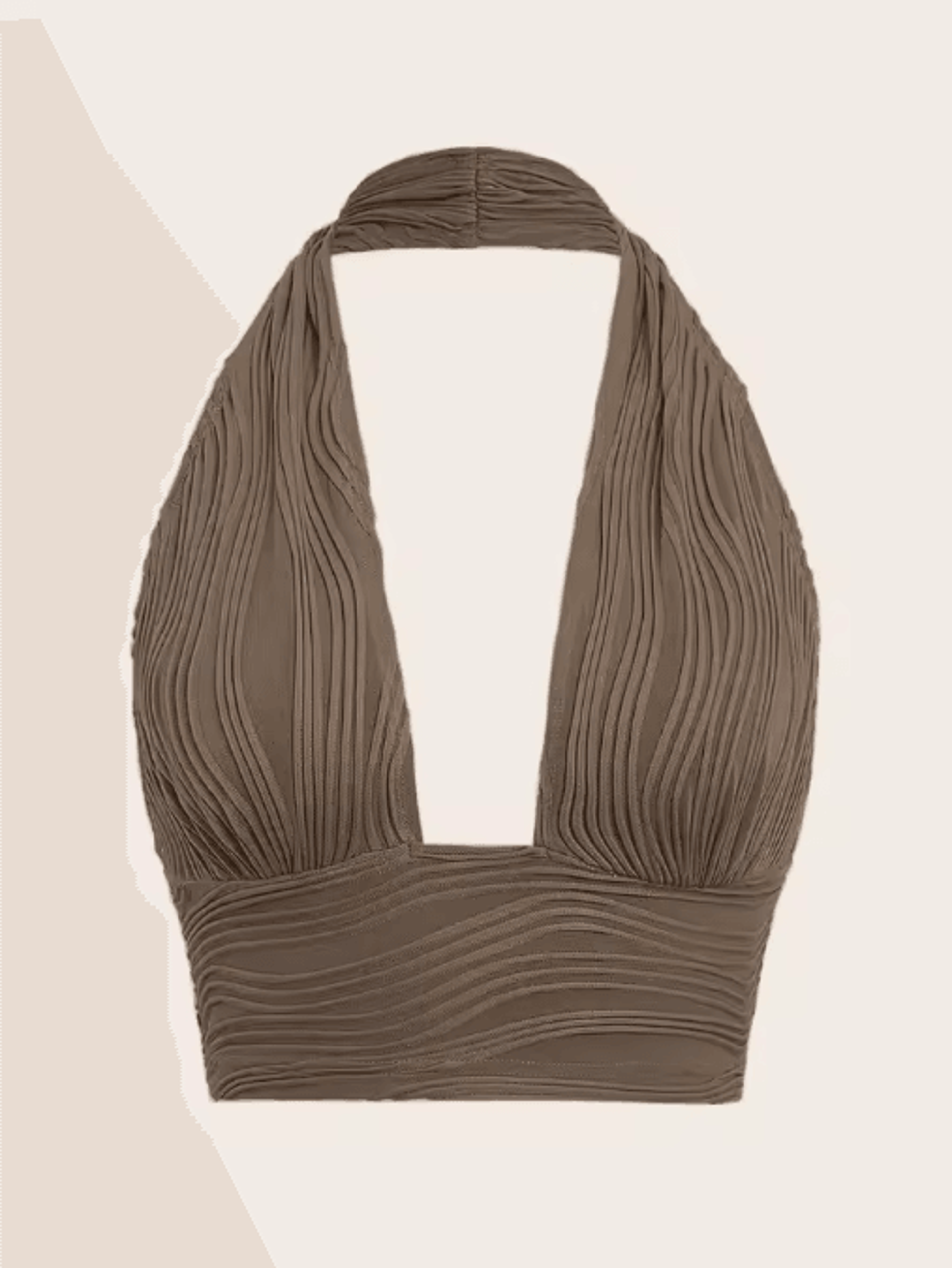 White Deep V Backless Halter Crop Top Y2K Club Street Style 1