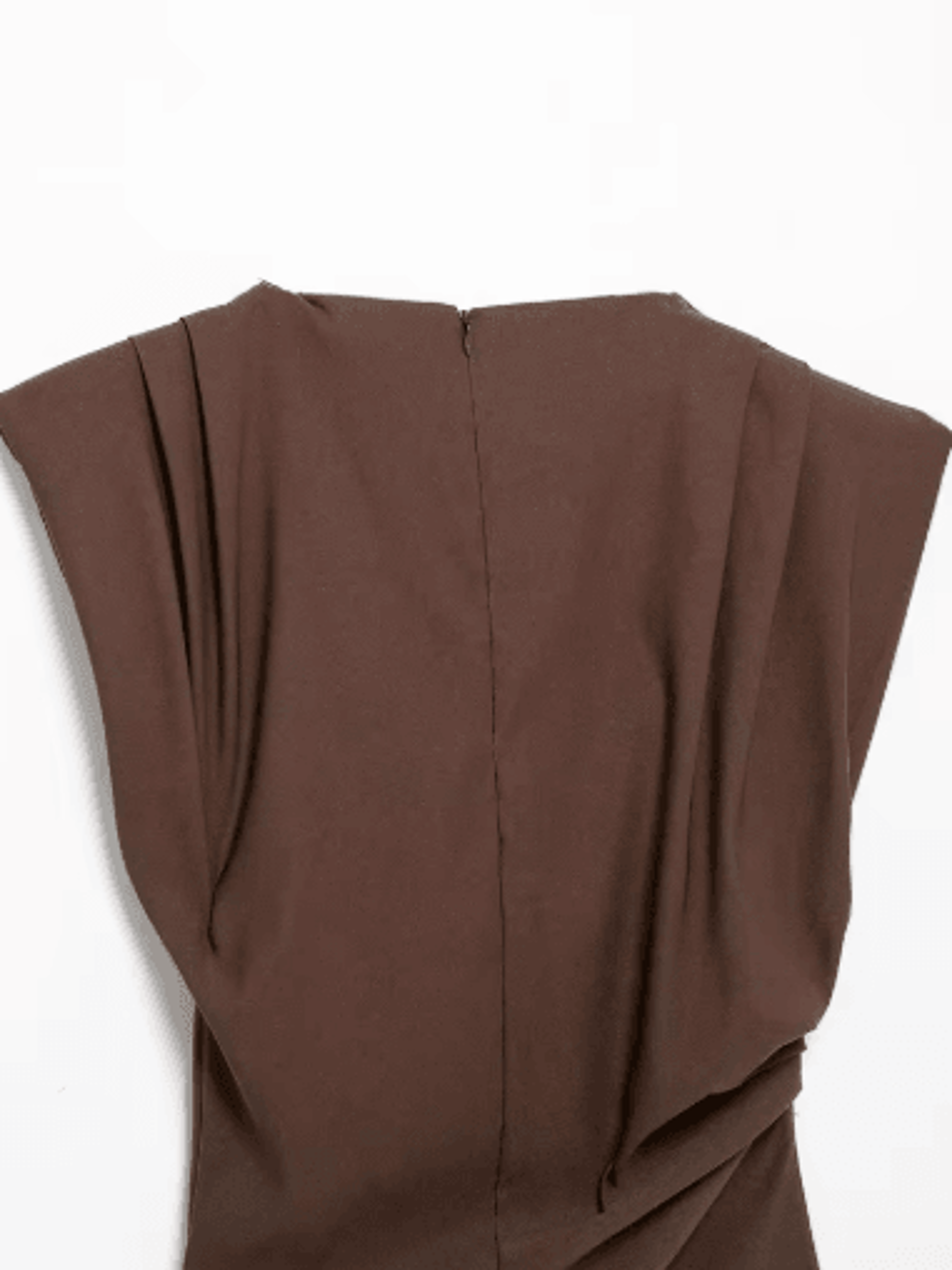 Asymmetric Ruched Sleeve Slim Fit Tank Top For Women Stretchy Breathable Office Party Blouse 5
