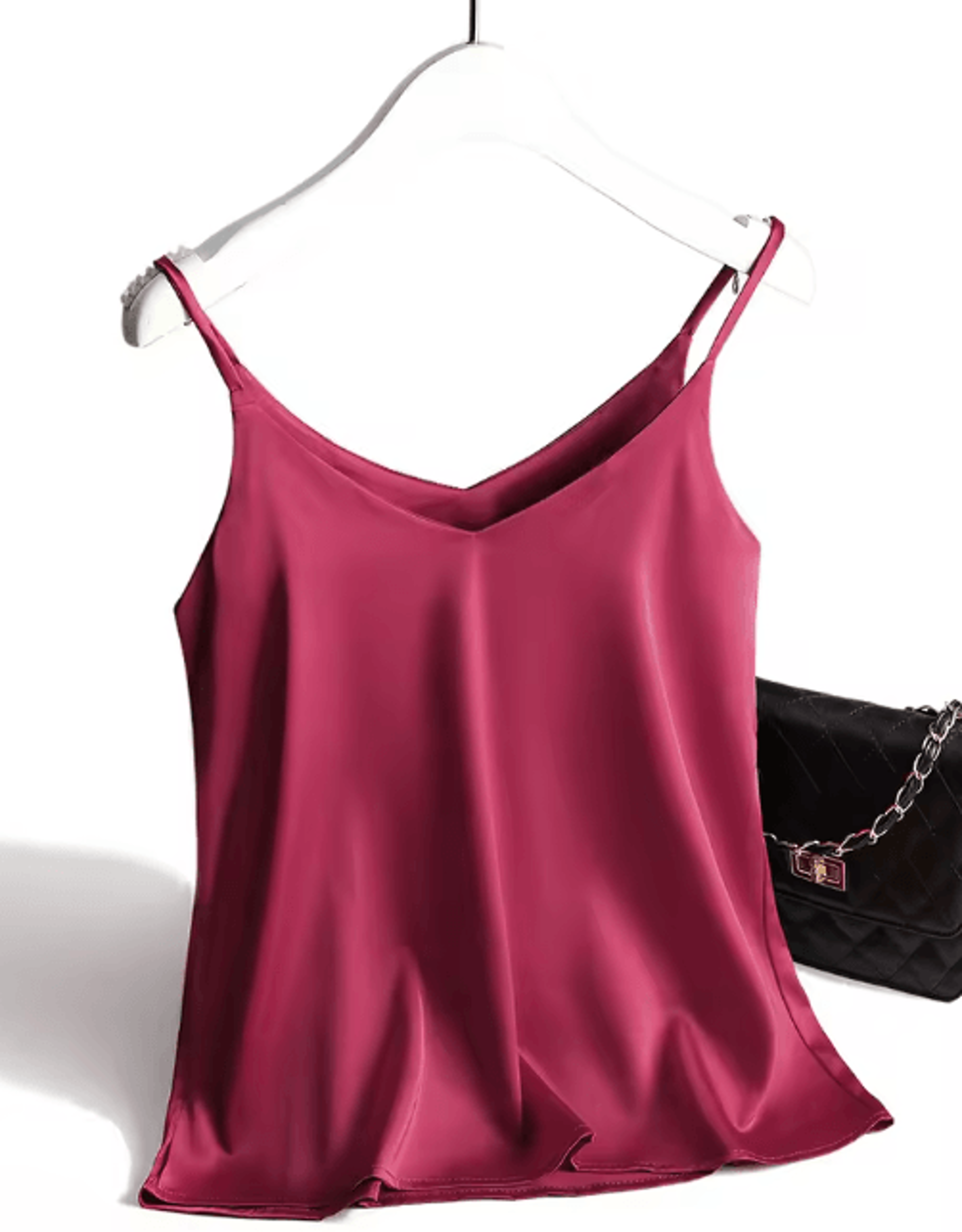 Spaghetti Strap Cami Satin Tank Top Summer Camisole 2