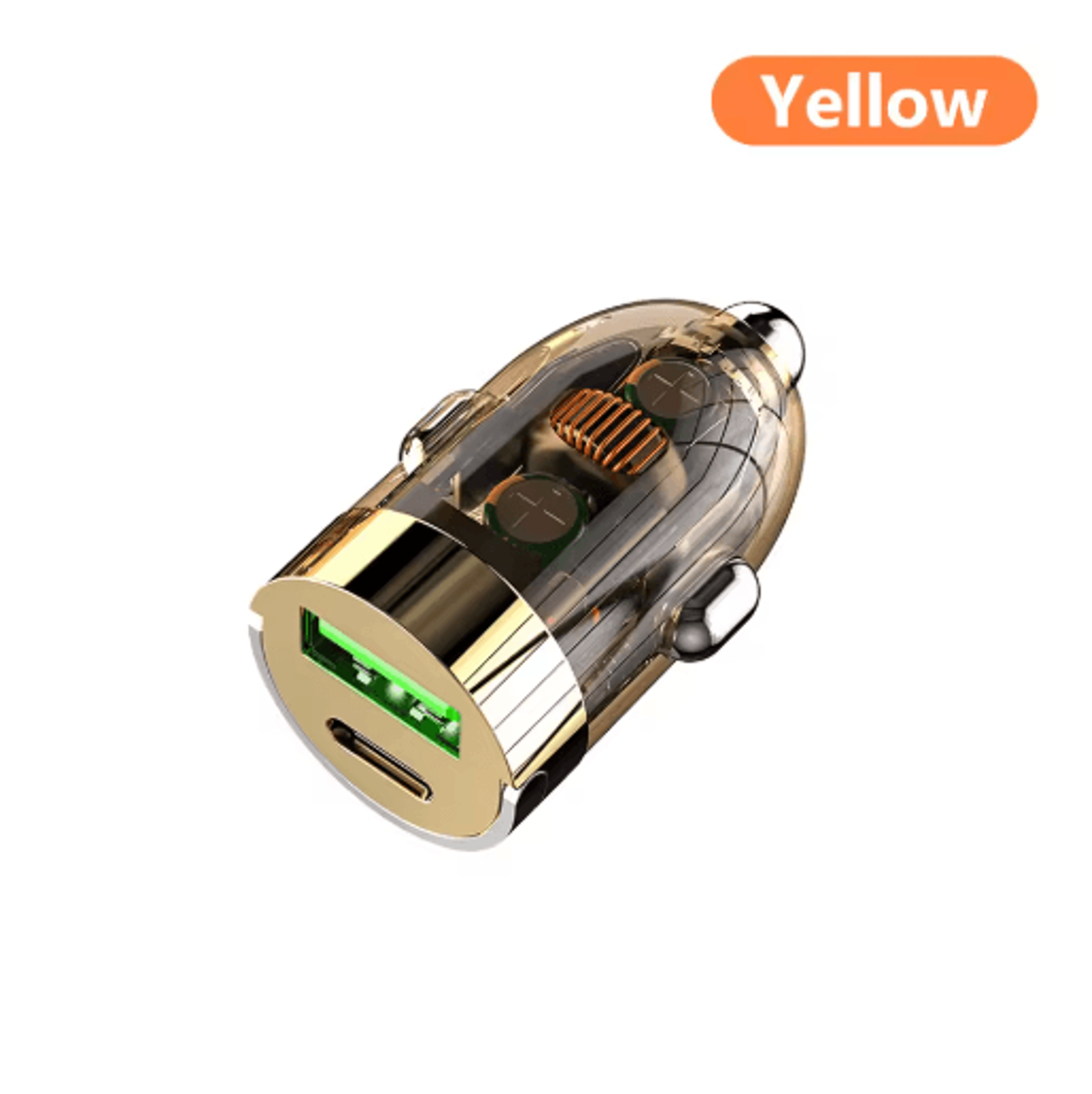 120W PD20W USB C Car Charger Mini Dual Port Fast Charging Adapter With Pull Ring 1