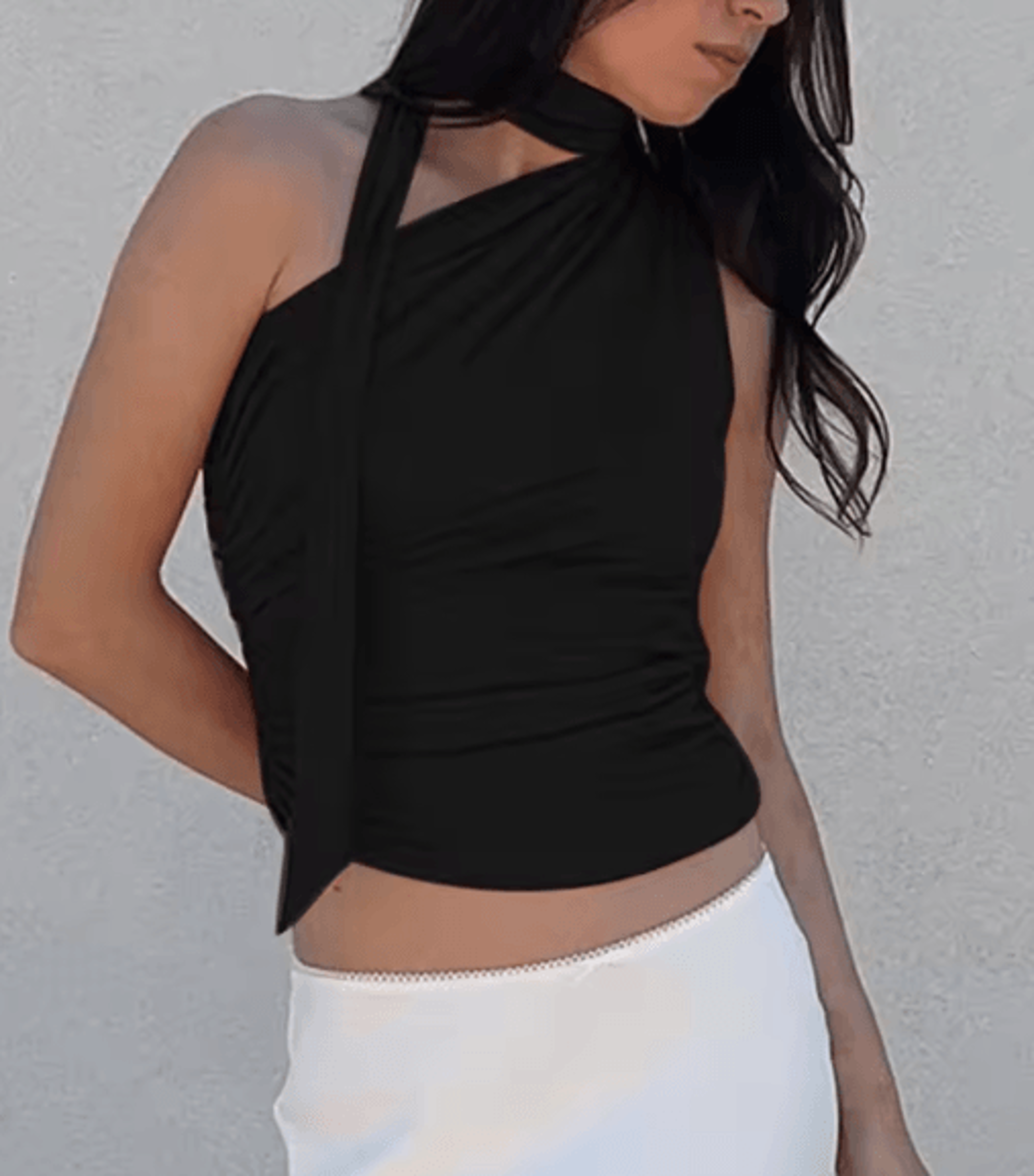 Backless Off Shoulder Halter Crop Top Vintage Y2K Summer Tank 1
