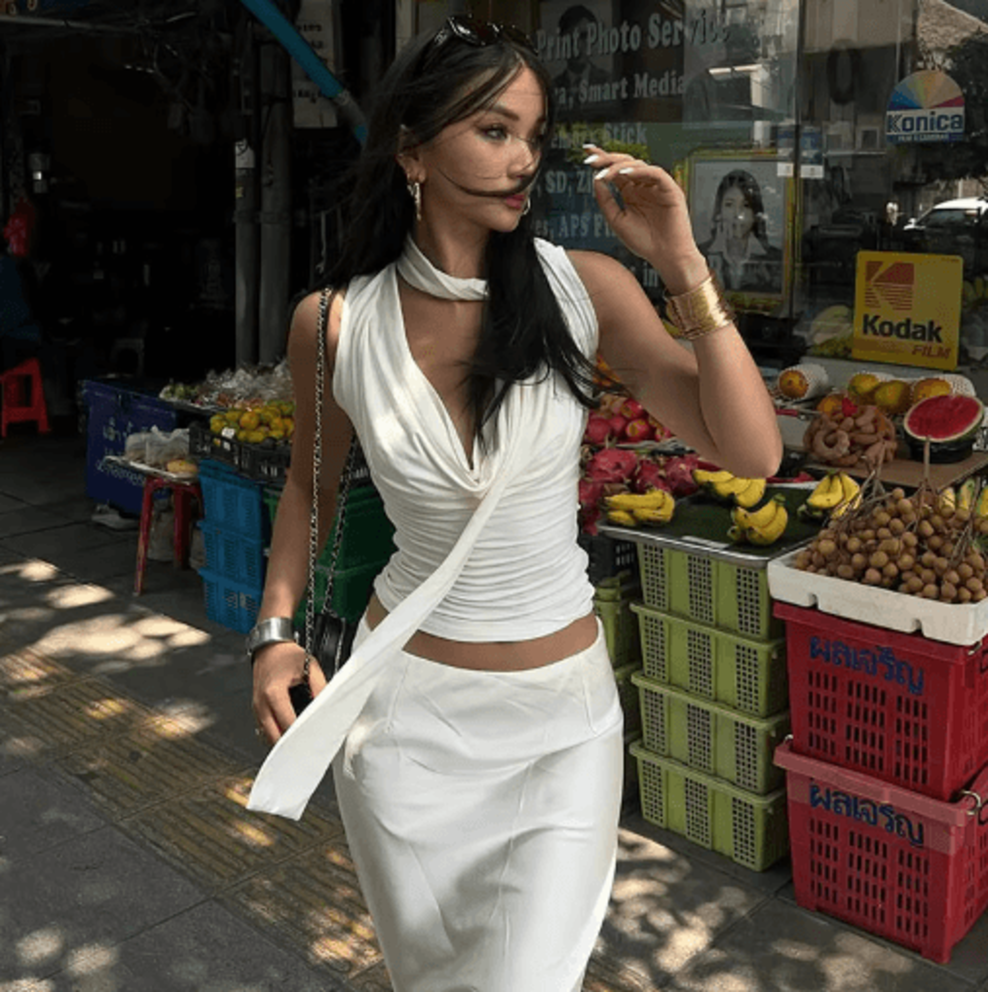 Womens VNeck Slim Tank Top Knitted Bandage Streetwear Camisole 5