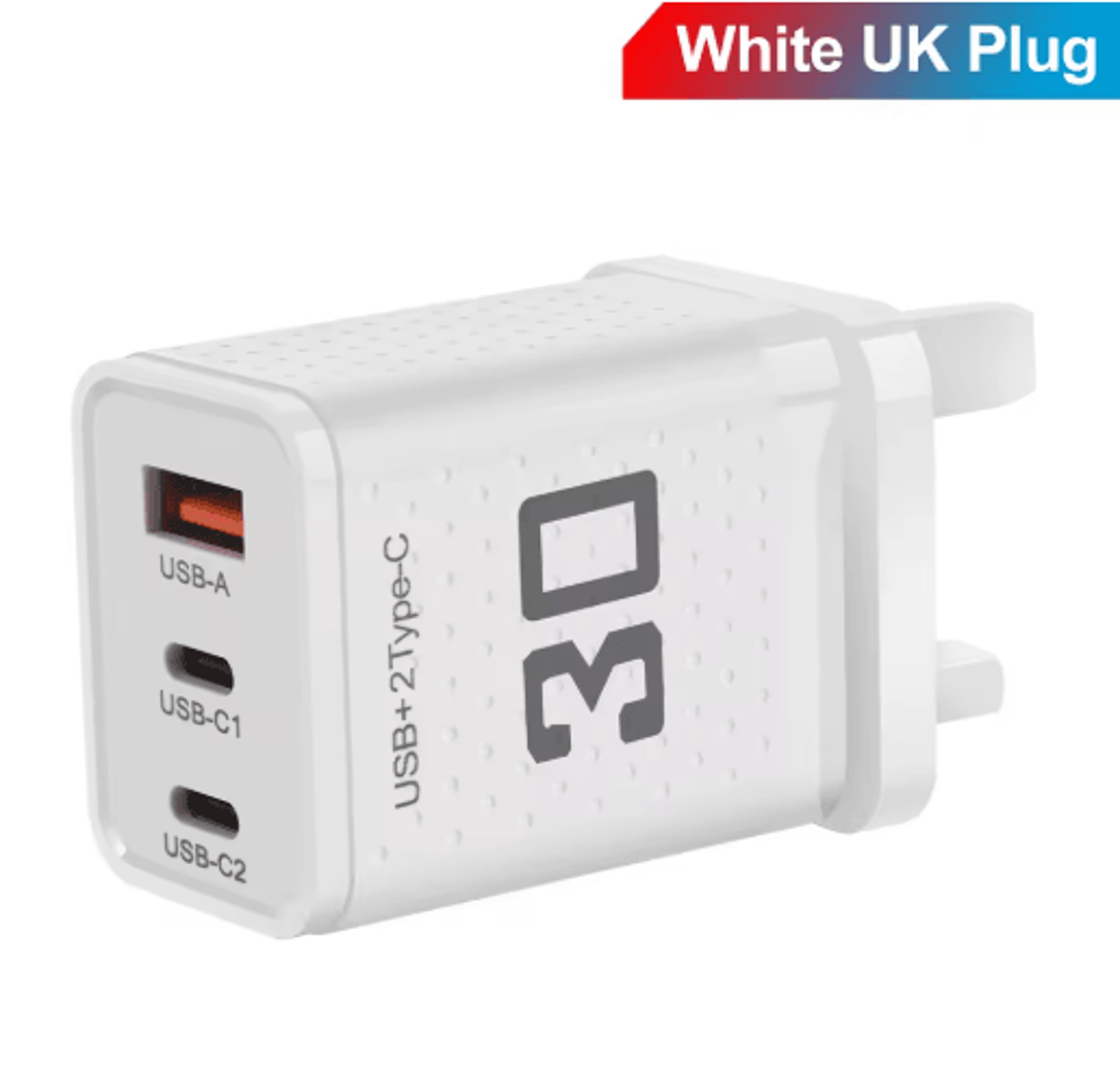30W USB C Charger 3 Port Fast Charging Adapter With QC30 EU US Plug 2