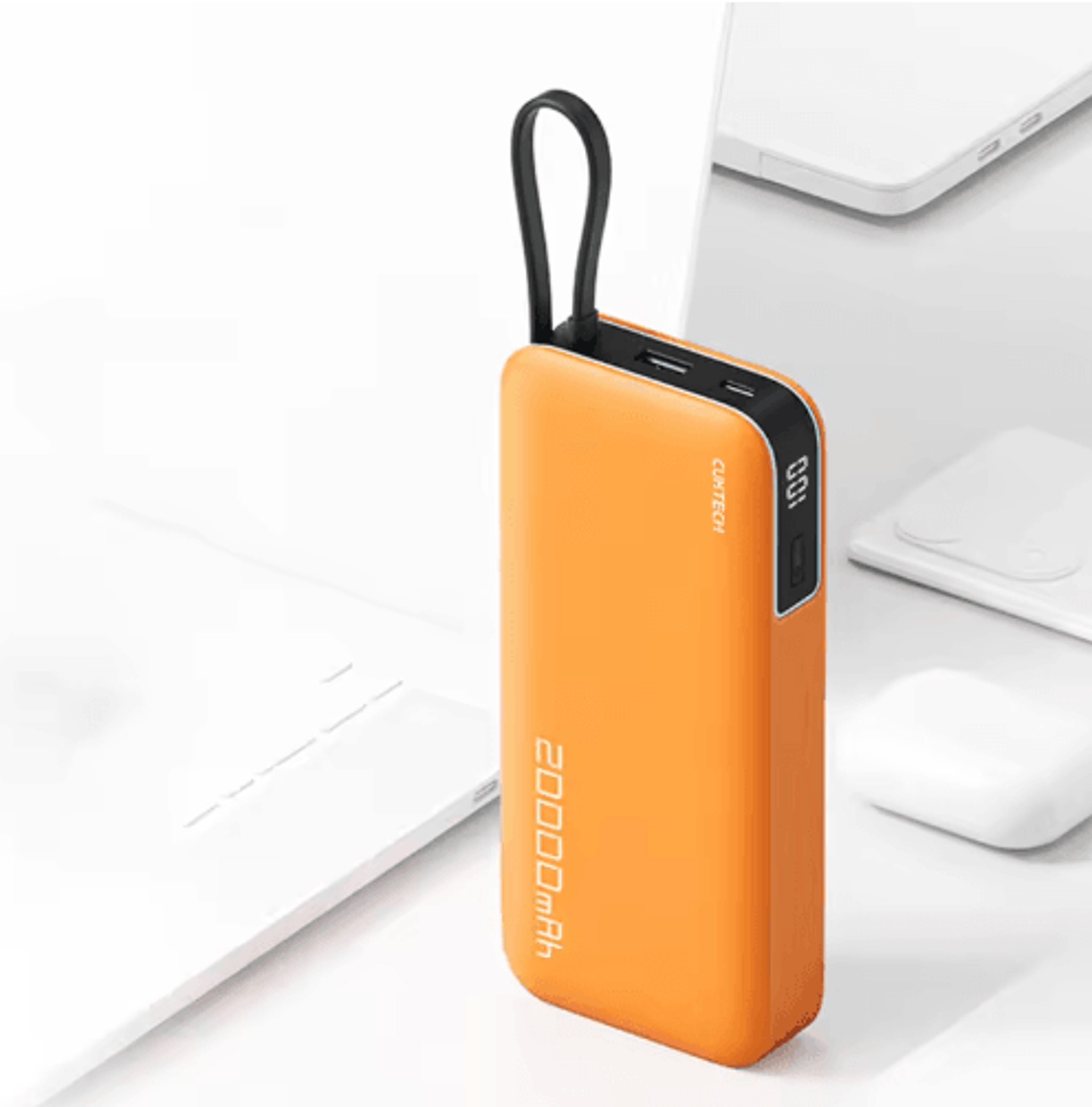CUKTECH 20000mAh 55W USB C Power Bank With BuiltIn Cable  TwoWay Fast Charging 1