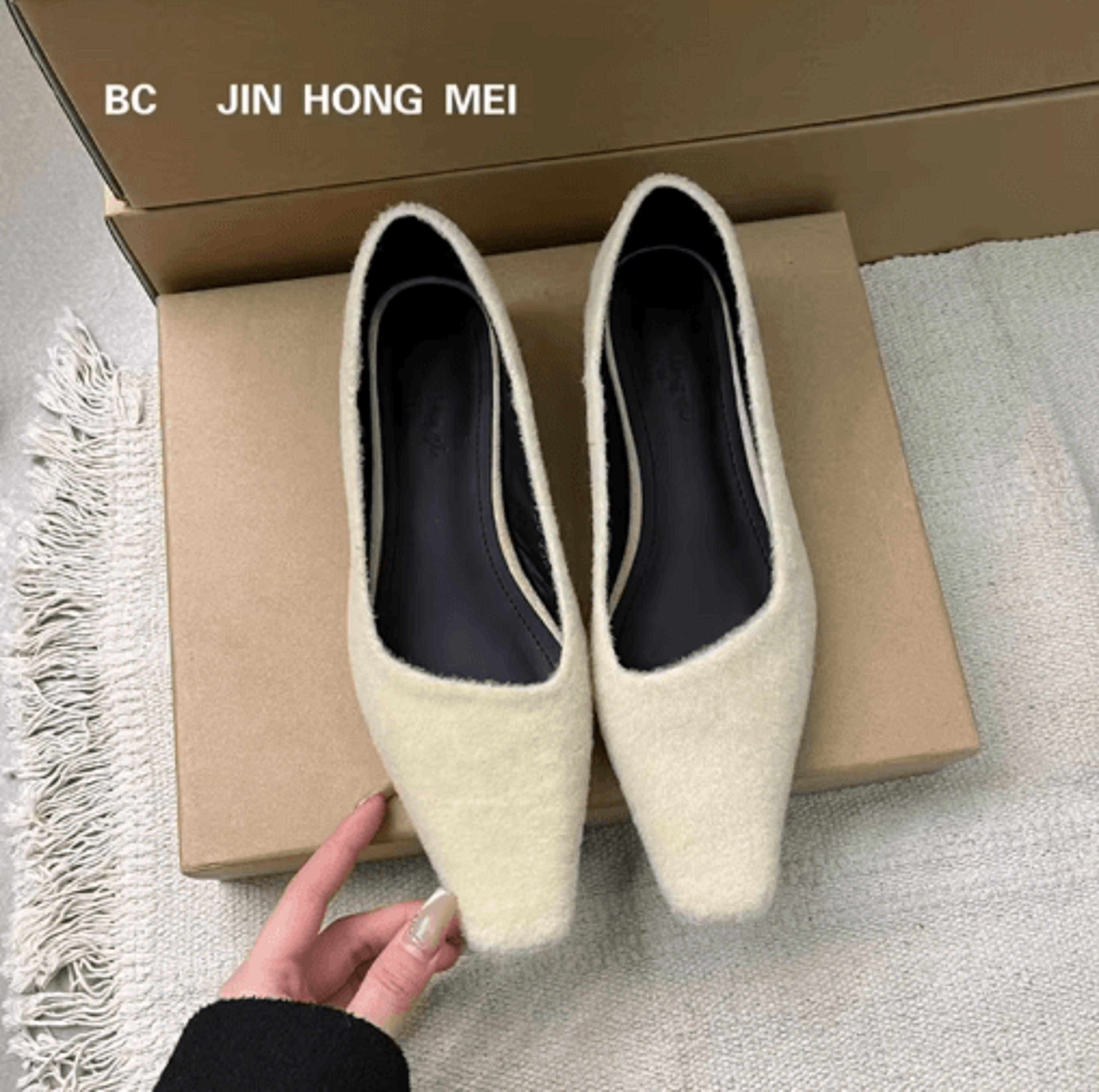 SUOJIALUN Women Square Toe Pumps  Elegant Low Heel SlipOn Office Shoes 15