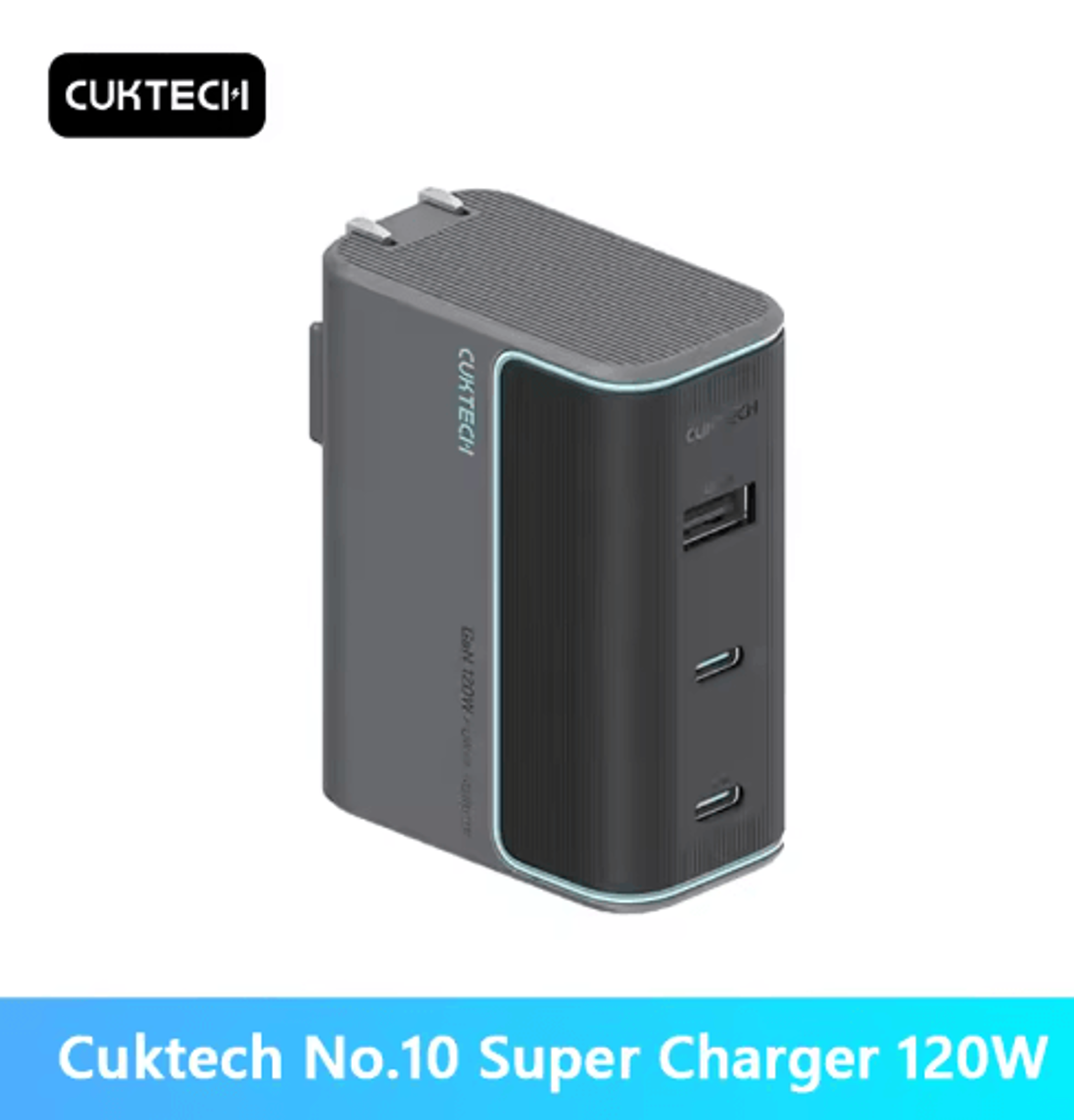 CUKTECH No10 120W GaN 3Port USB C Fast Charger For Laptop  Smartphones 0
