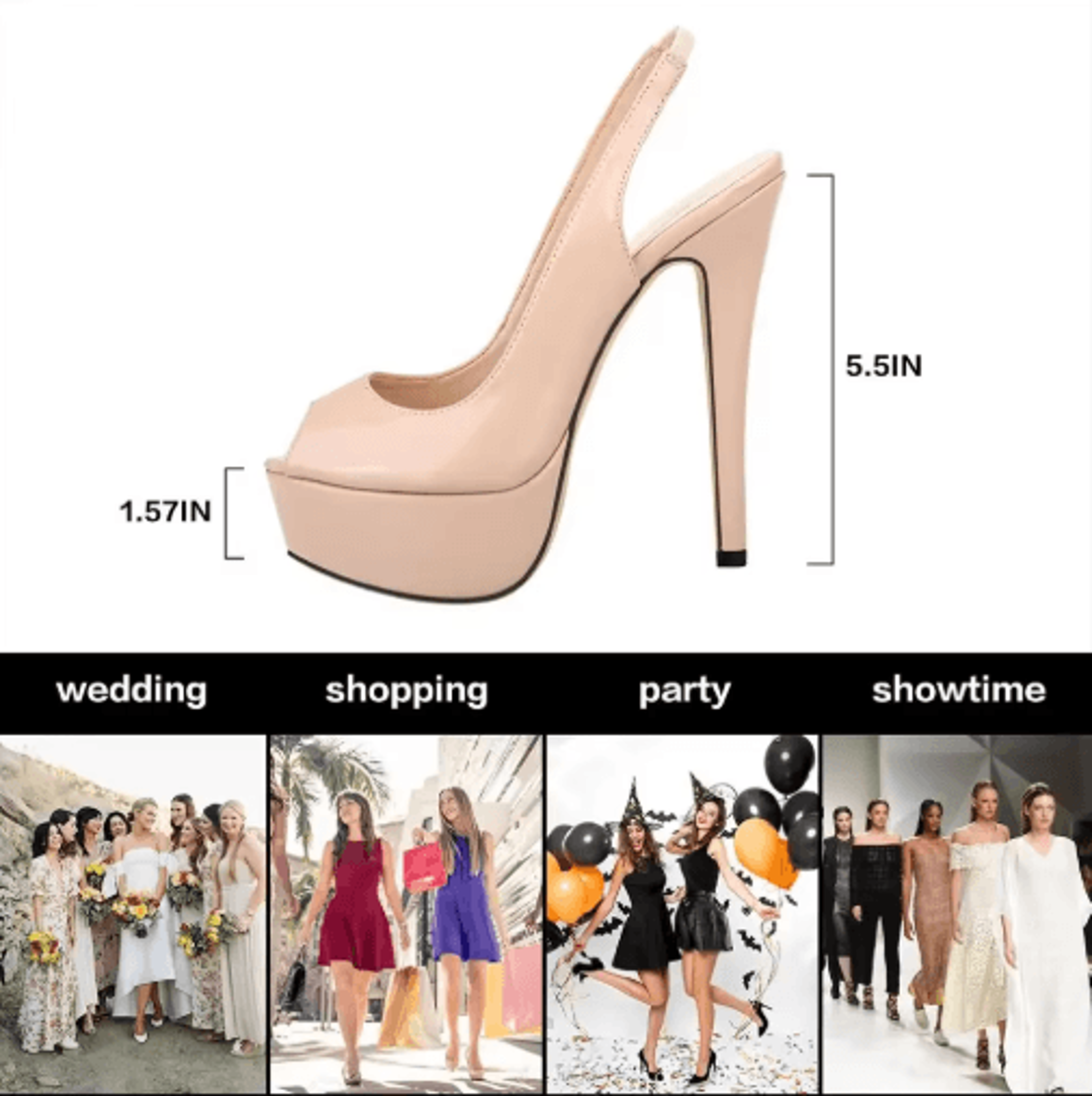 14CM Platform Gladiator High Heel Sandals  Sexy Open Toe Party  Wedding Shoes 0