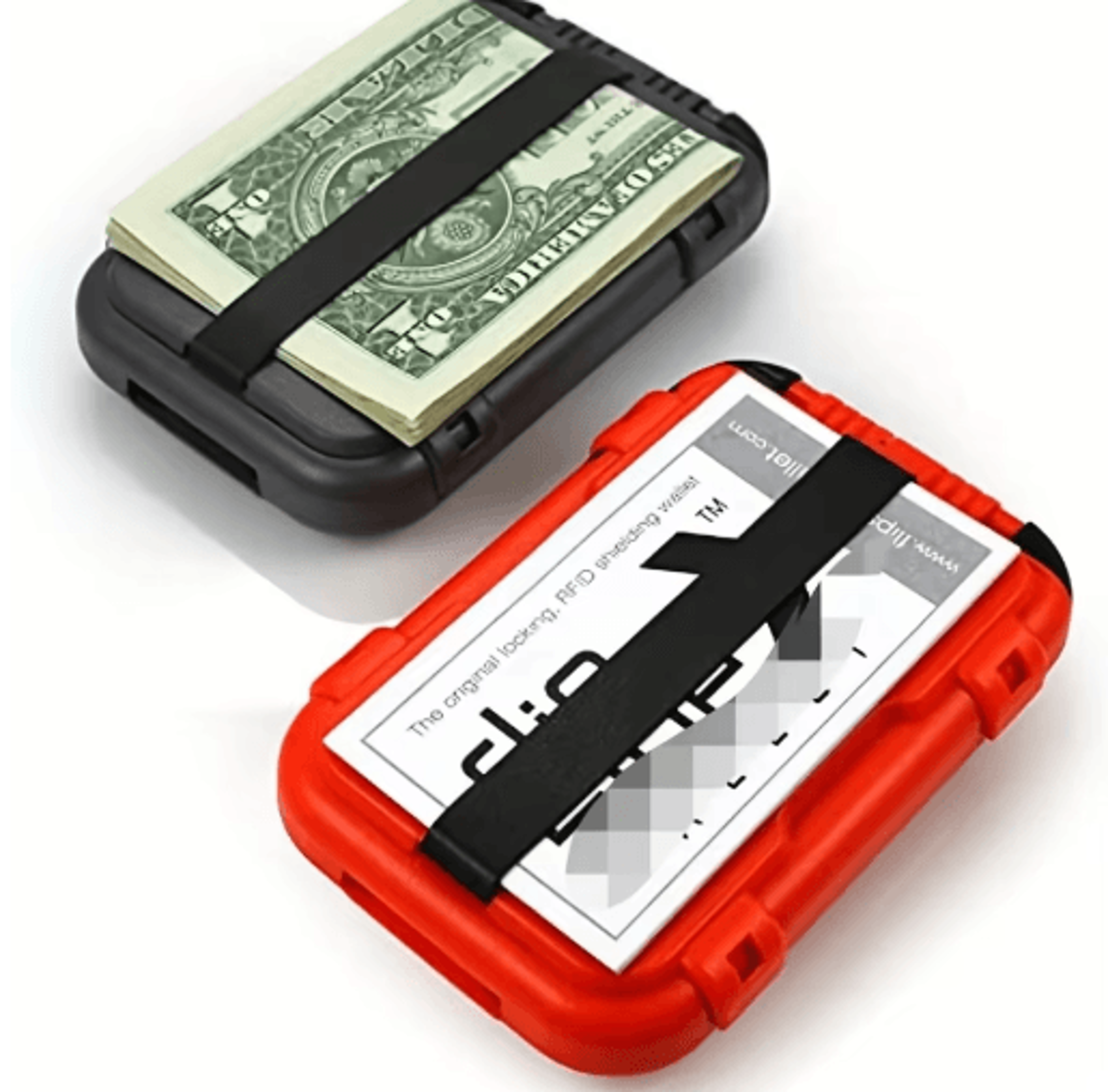 Slim RFID Blocking Metal Wallet For Men Crush Resistant Minimalist Front Pocket Wallet With Money C 7