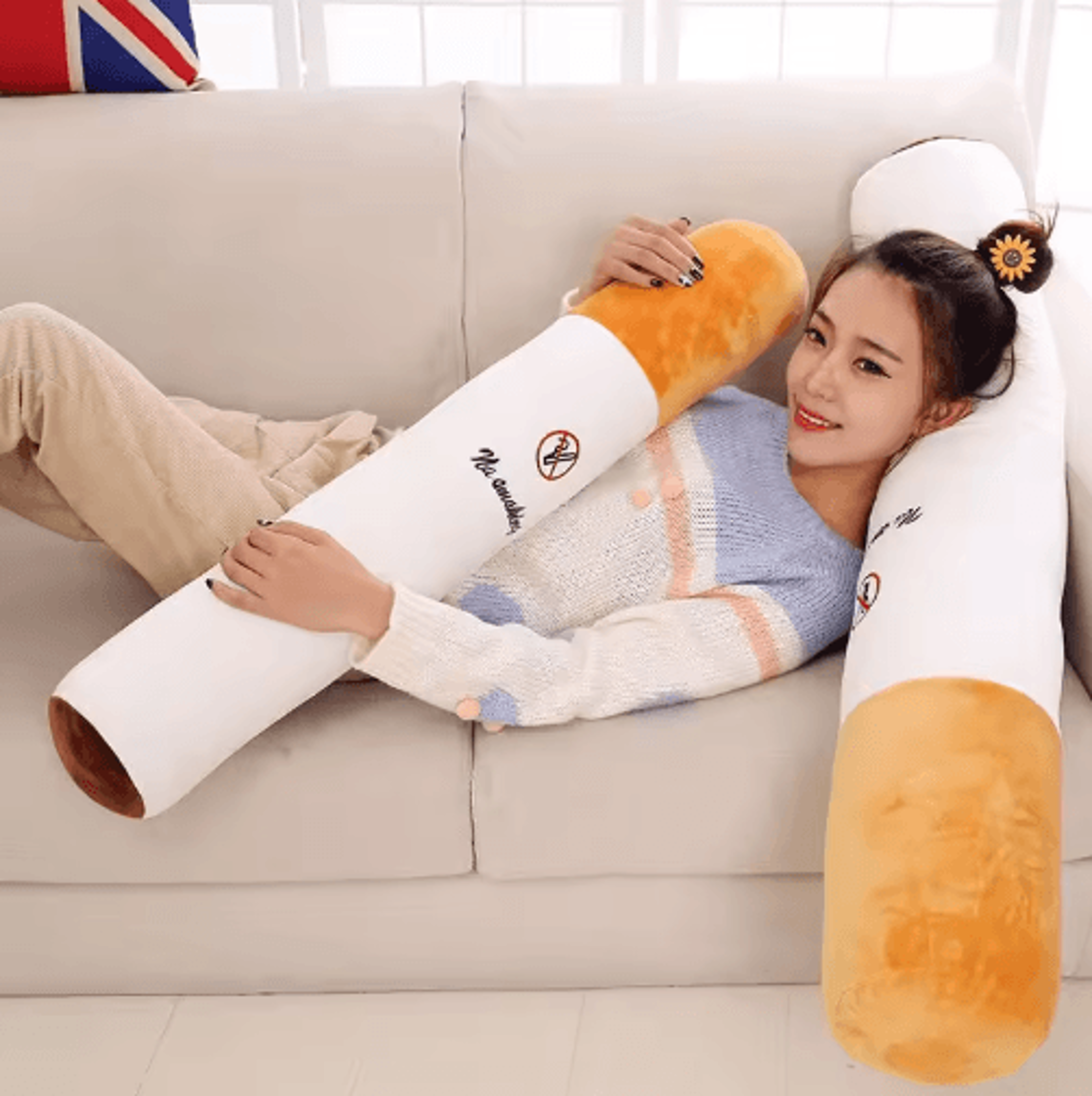 Creative Cigarette Plush Pillow  Novelty Sleeping Cushion  Funny Birthday Gift 4