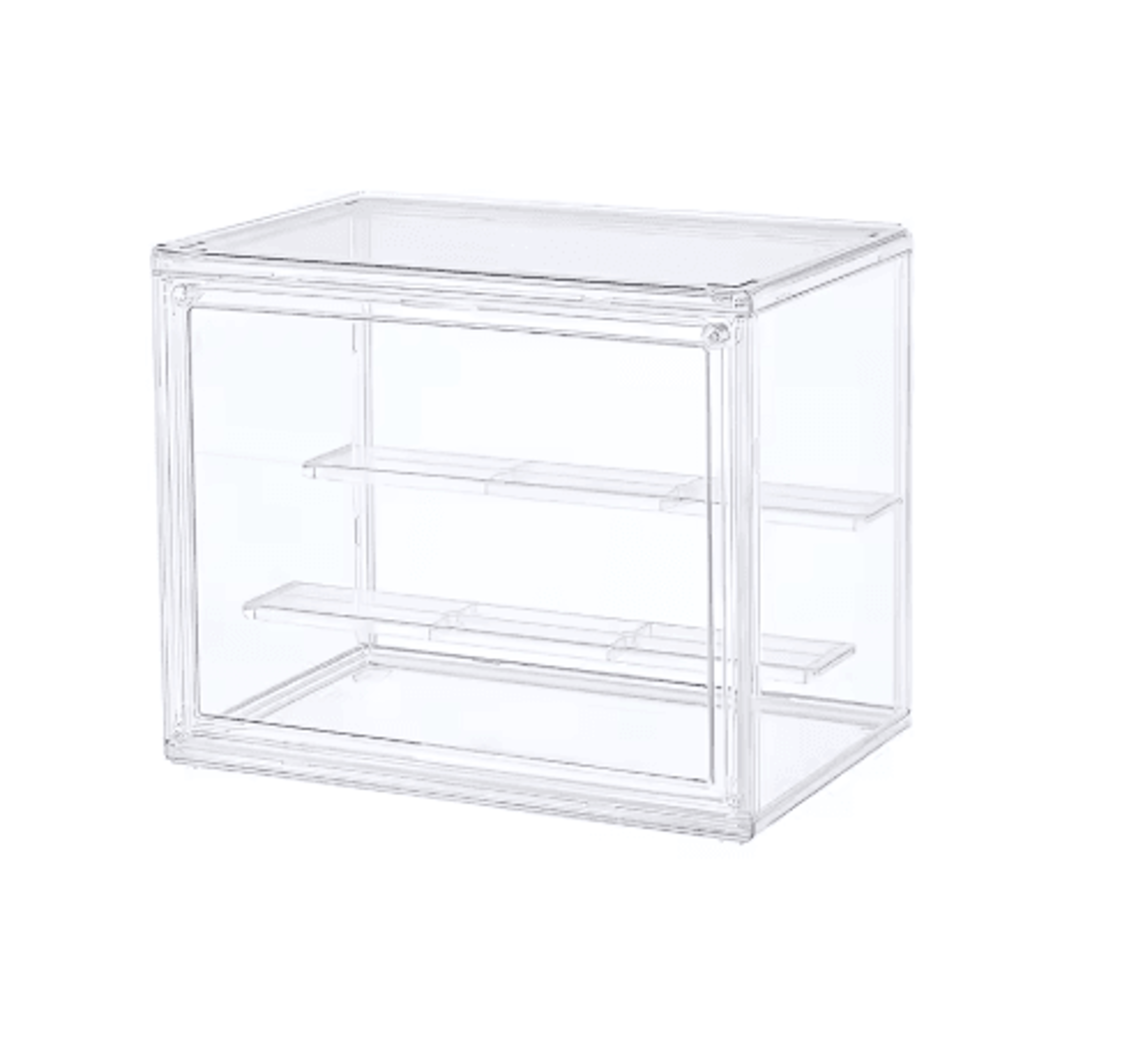Stackable Clear Display Box For Collectibles  Dustproof Plastic Storage Case With Interlayers 2
